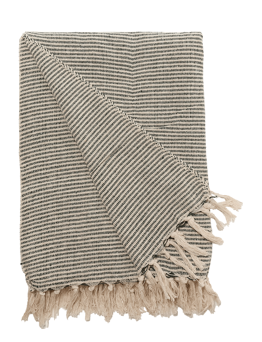 Au Maison - Throw - madalaimad hinnad - nature/dark green - 0