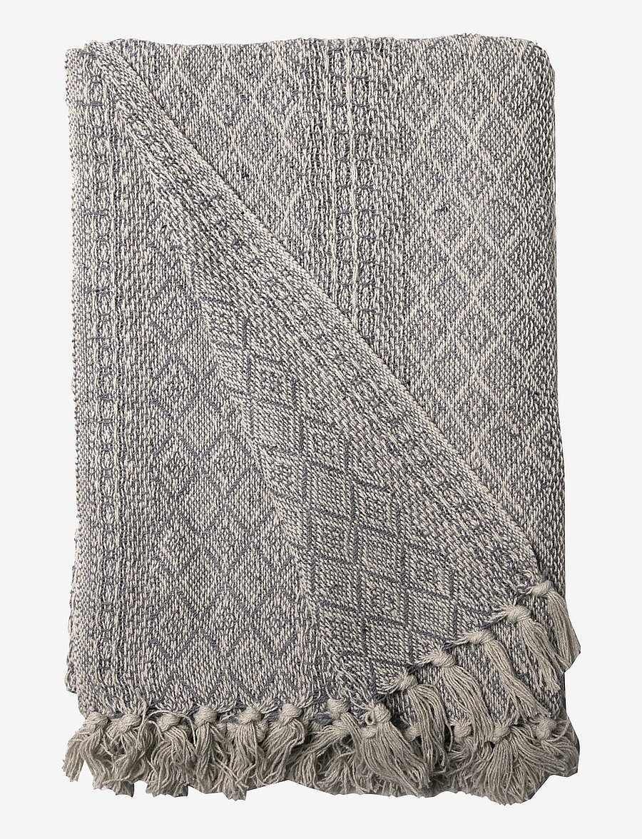 Au Maison - Throws-Tamara - pleedid - light grey/blue - 1