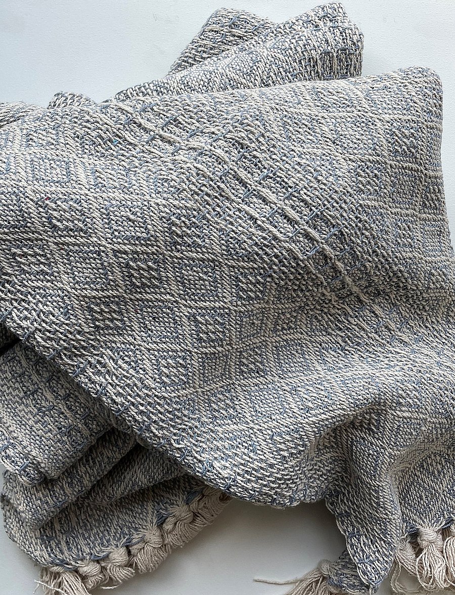 Au Maison - Throws-Tamara - pleedid - light grey/blue - 3