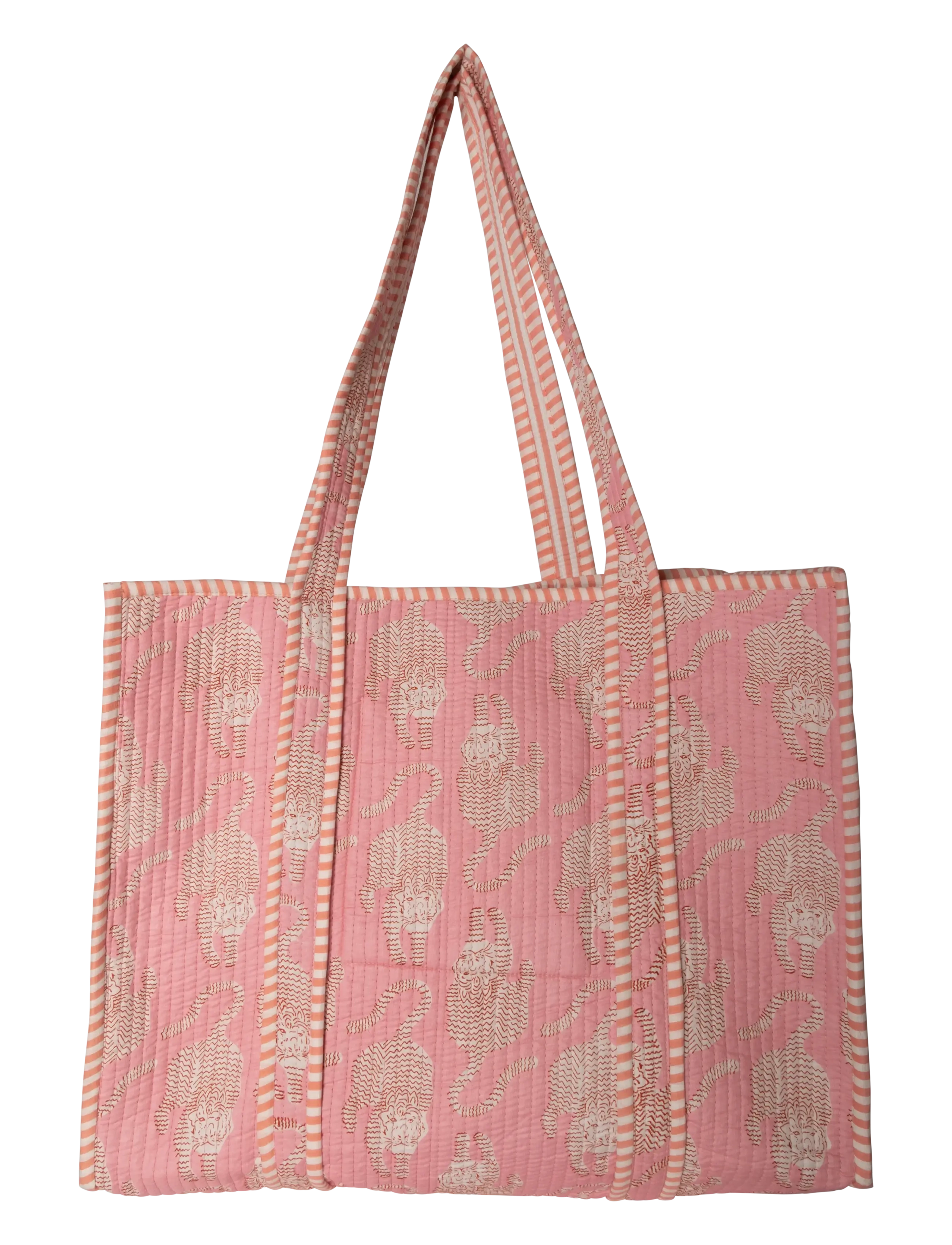 Au Maison Quilted Taske, 38X46X17 cm, Pink, Tasker > Totes, Dame