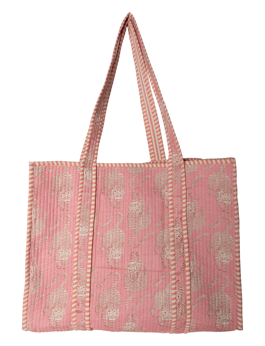 Au Maison - Quilted bag - tote bags - pink/red - 0