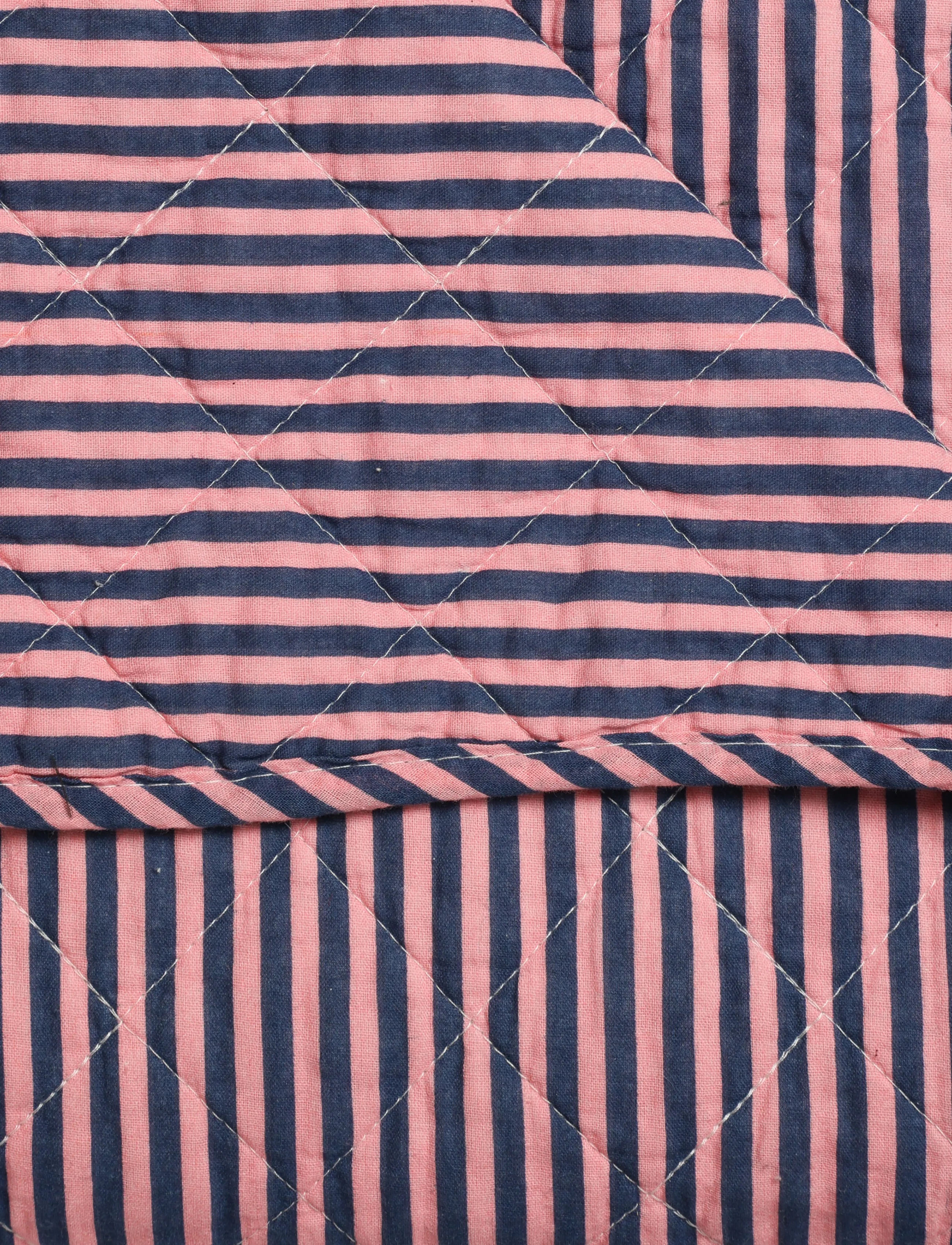 Au Maison - Quilt Ethnic, stripe-dusty pink, 140x180 cm - decken - stripe-dusty pink - 1