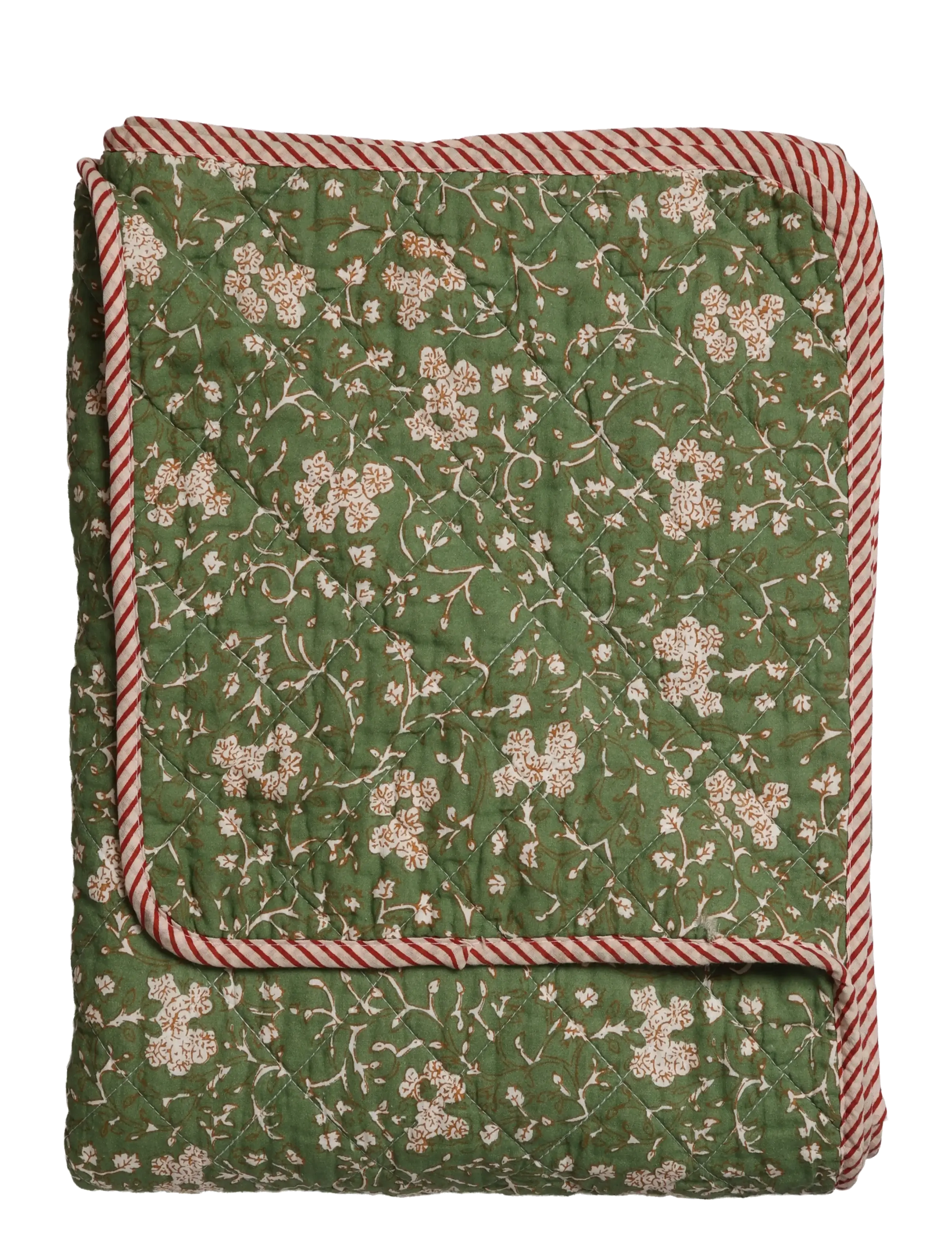 Au Maison Quilt Ethnic, small flower-green, 140x180 cm - Decken - FLOWER-GREEN / green