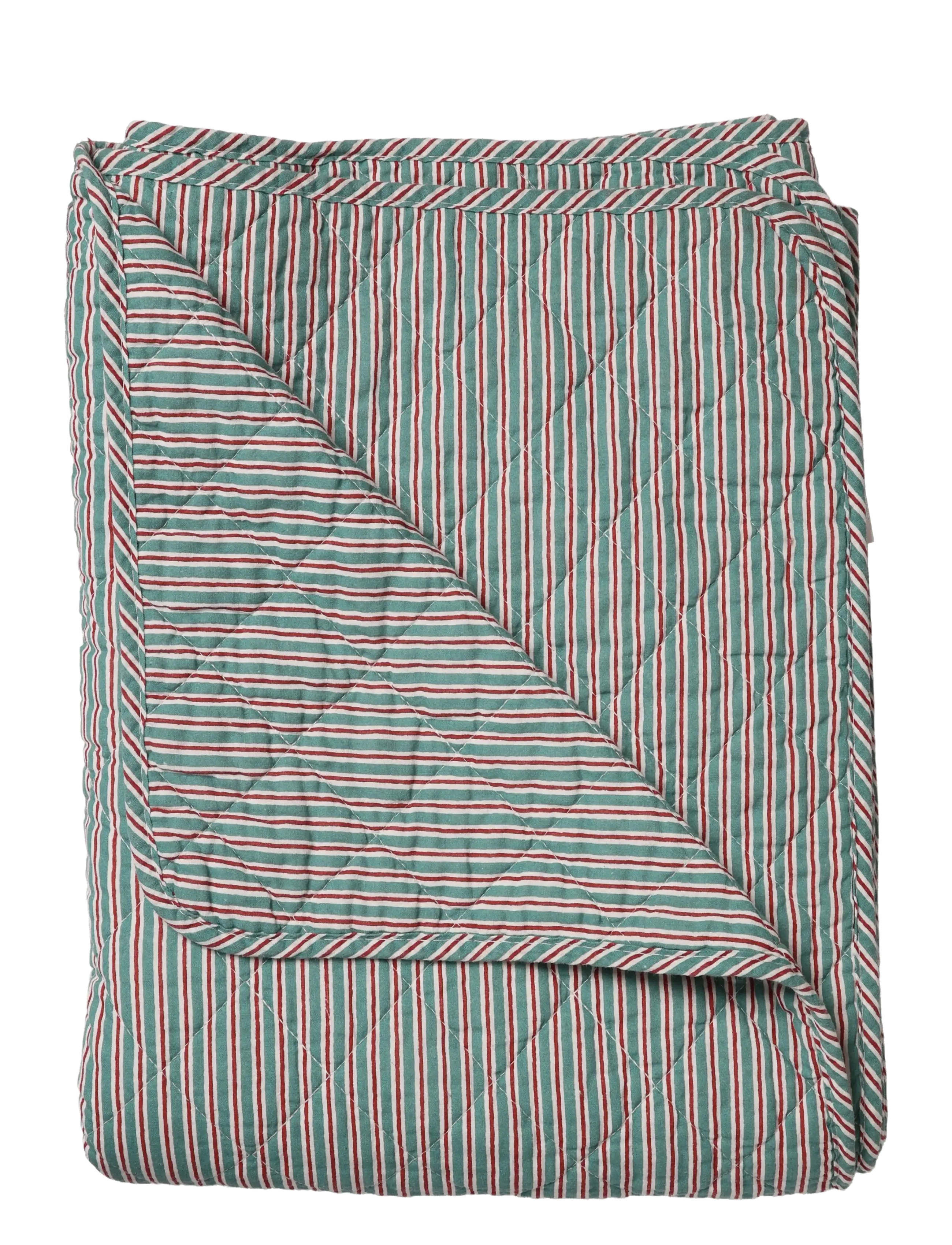 Au Maison Quilt Ethnic, stripe-petrol, 140x180 cm - Decken - STRIPE-PETROL / blue