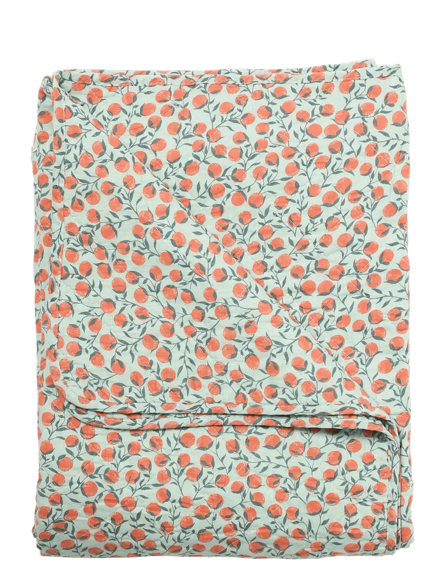 Au Maison - Ethnic Quilt - decken - orange/verte - 0