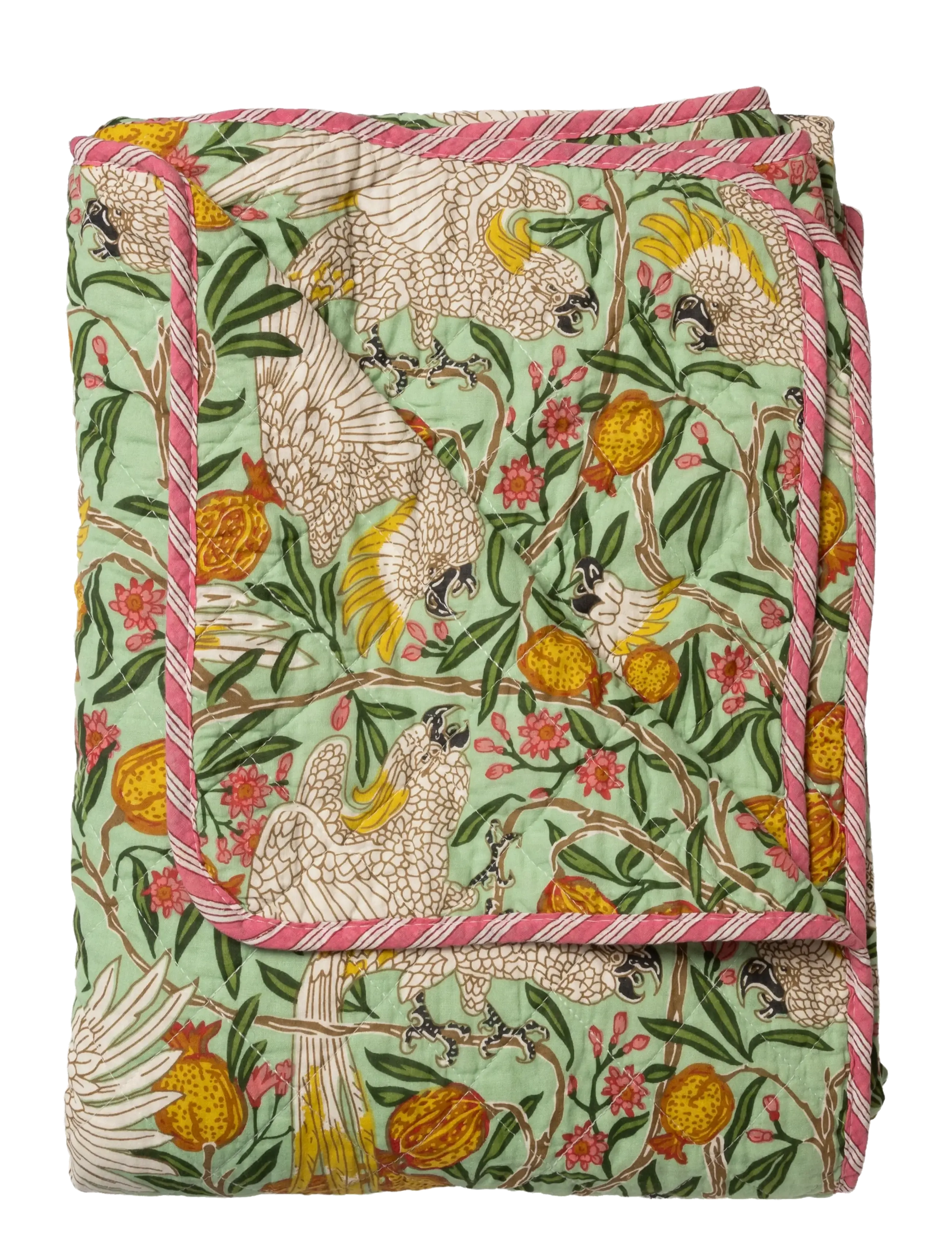 Au Maison Quilt Ethnic, bird-mint, 140x220 cm - E-smaspäev - MINT / green