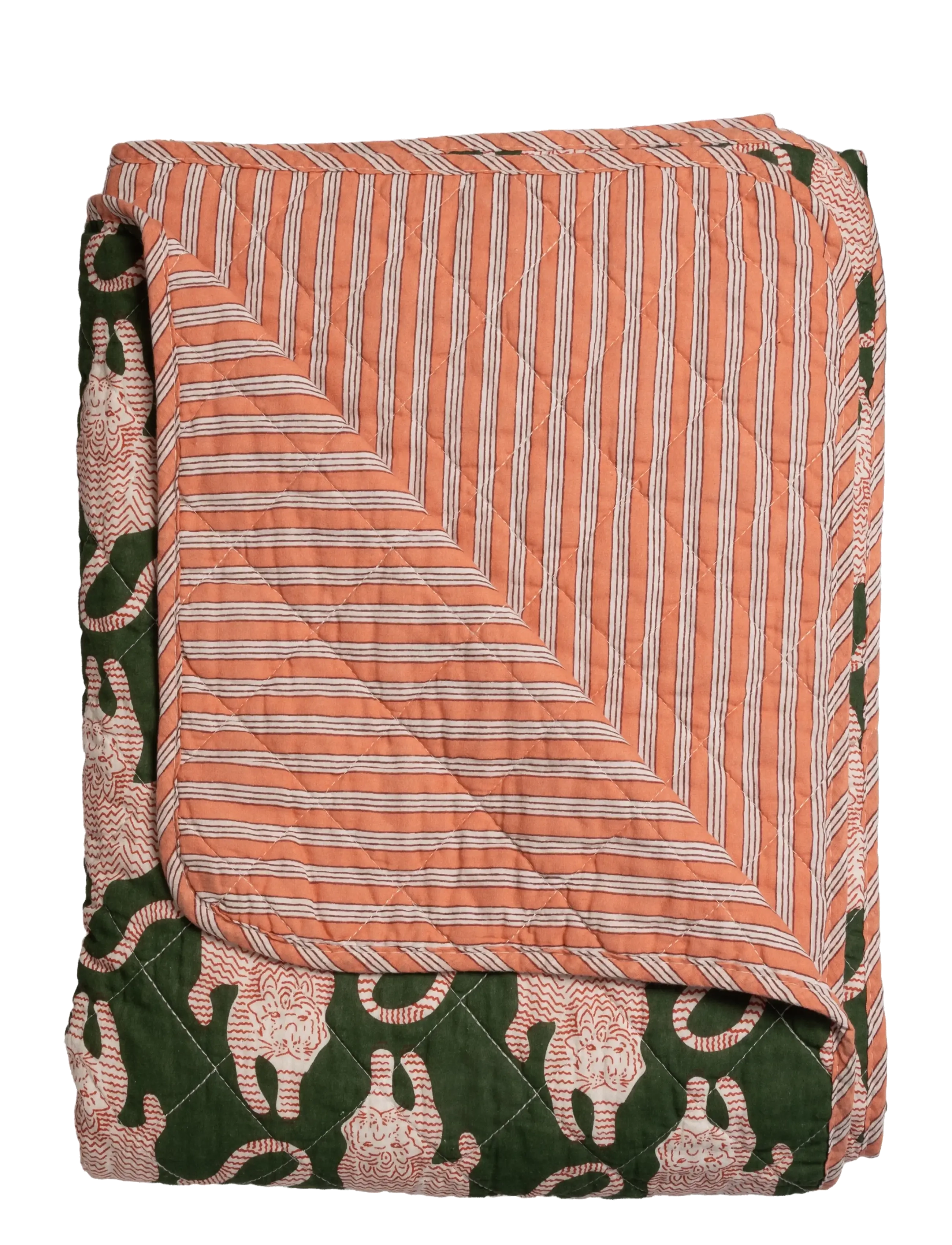 Au Maison Quilt Ethnic, tiikerivihreä/vaaleanpunainen, 140x220 cm - Huovat & viltit - GREEN/PINK / multi