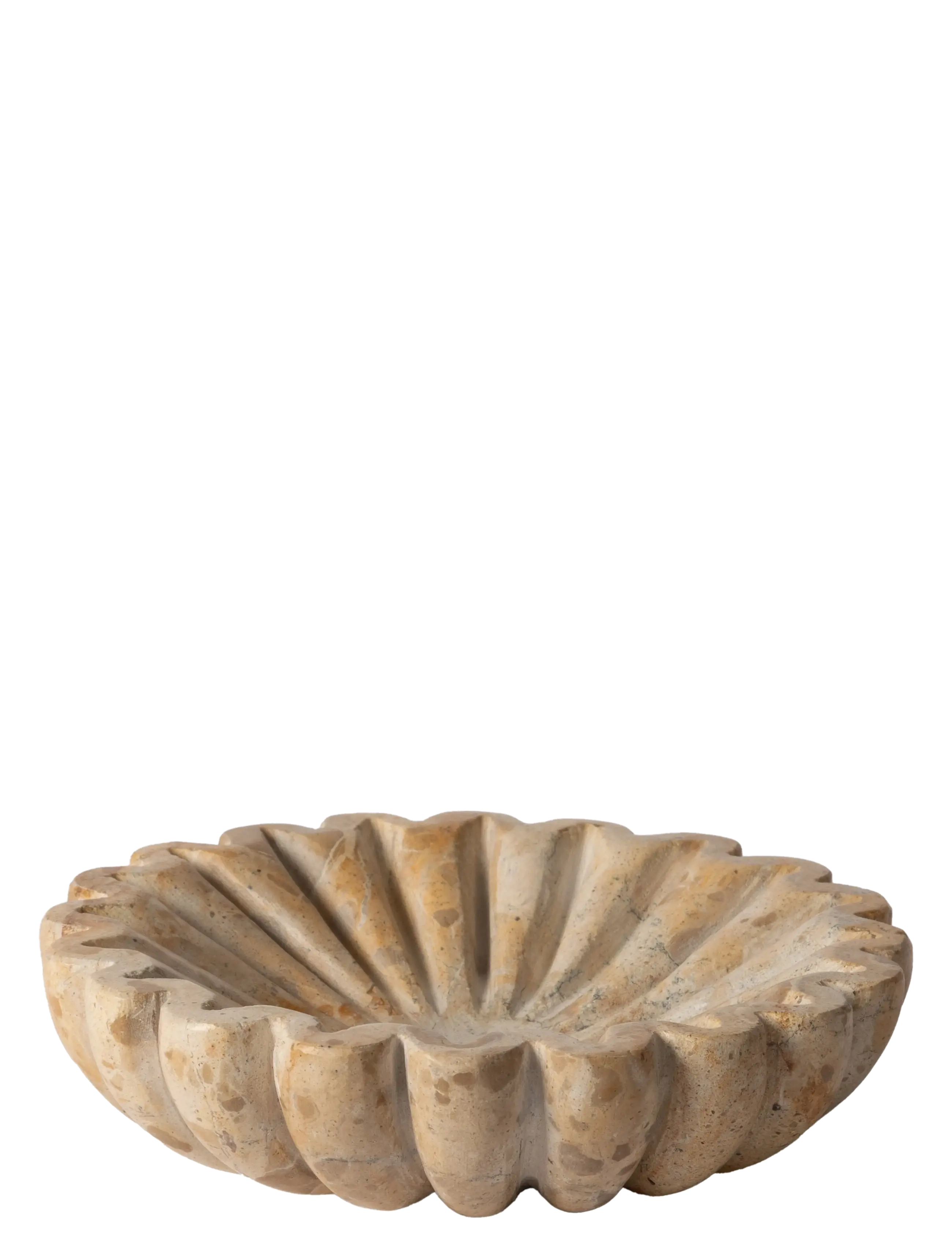 Au Maison Rund Serveringsskål, marmor, beige, 4xø15 cm - Serveringsskåle - BEIGE / beige