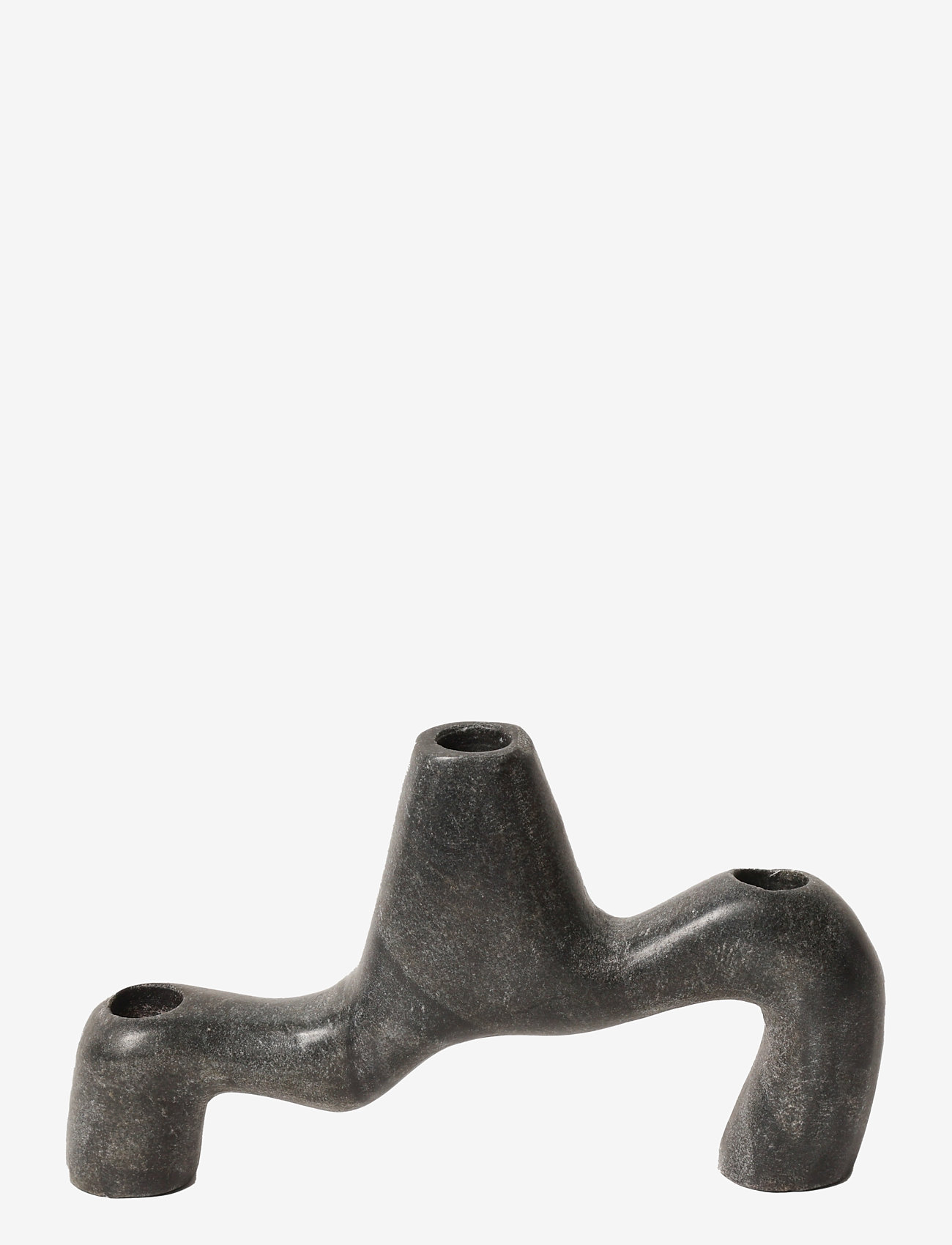 Au Maison - Candle holder, marble - black - 0