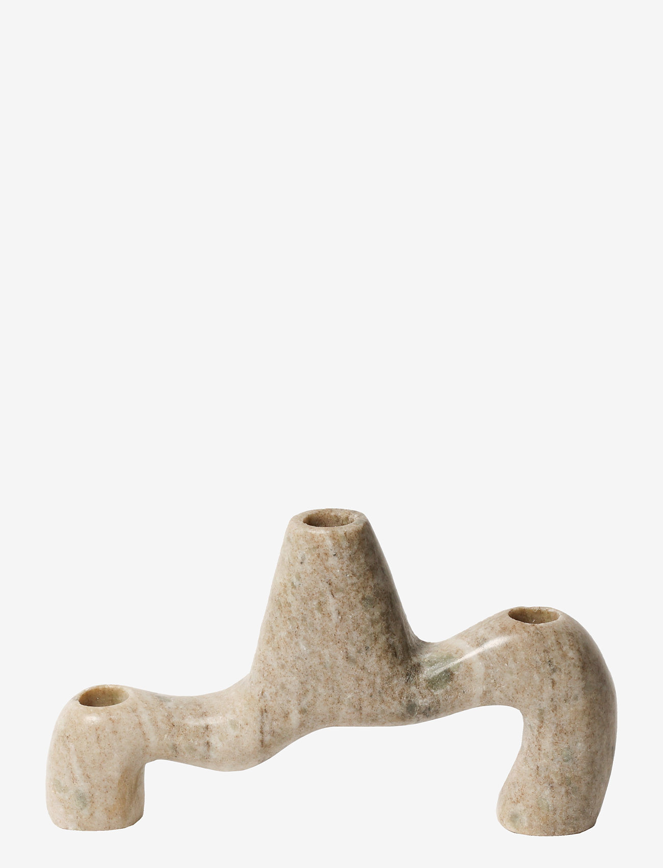 Au Maison - Candle holder, marble - beige - 0