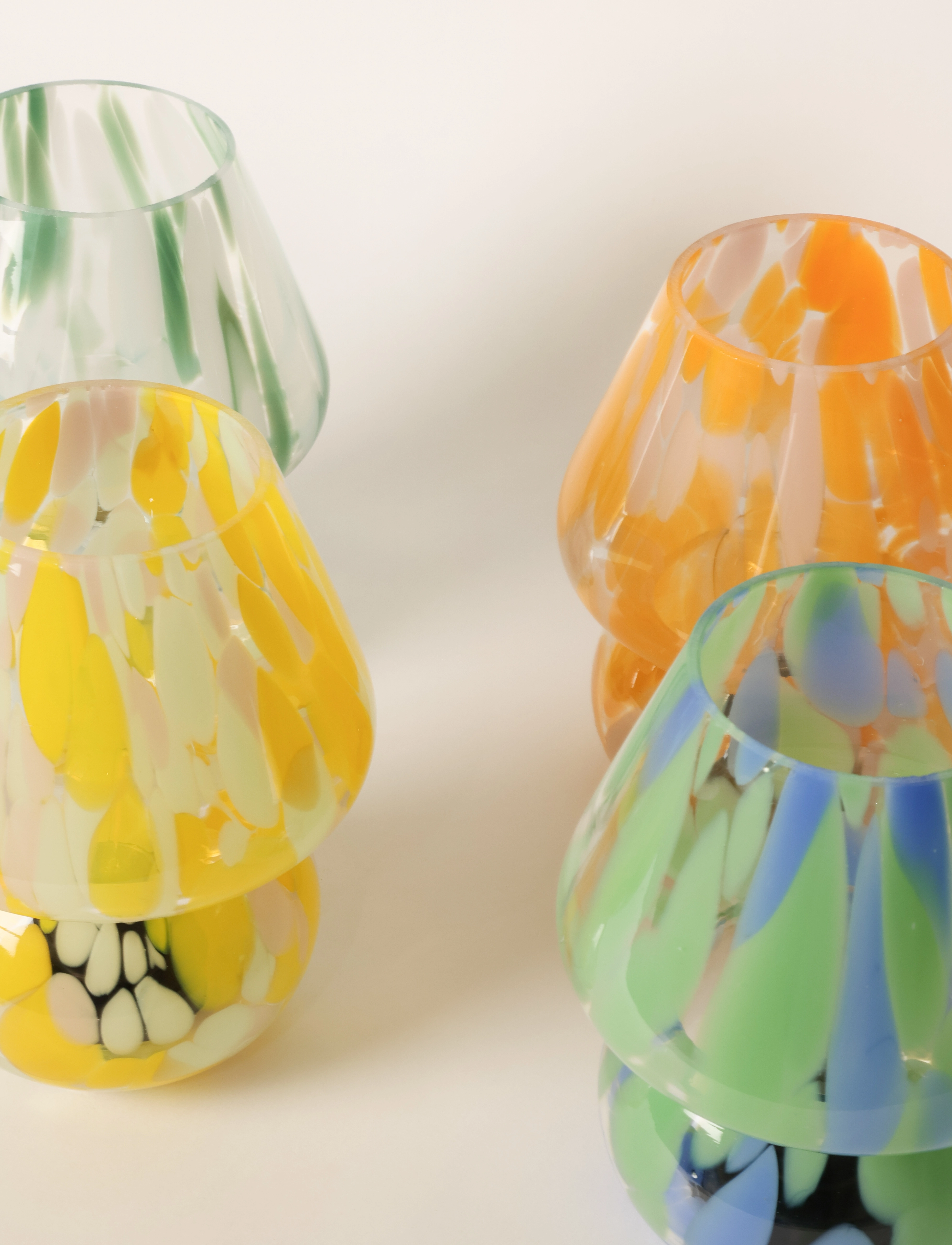 Au Maison Joyful Lamp, H19 cm, Lamps, Orange - Table Homeware