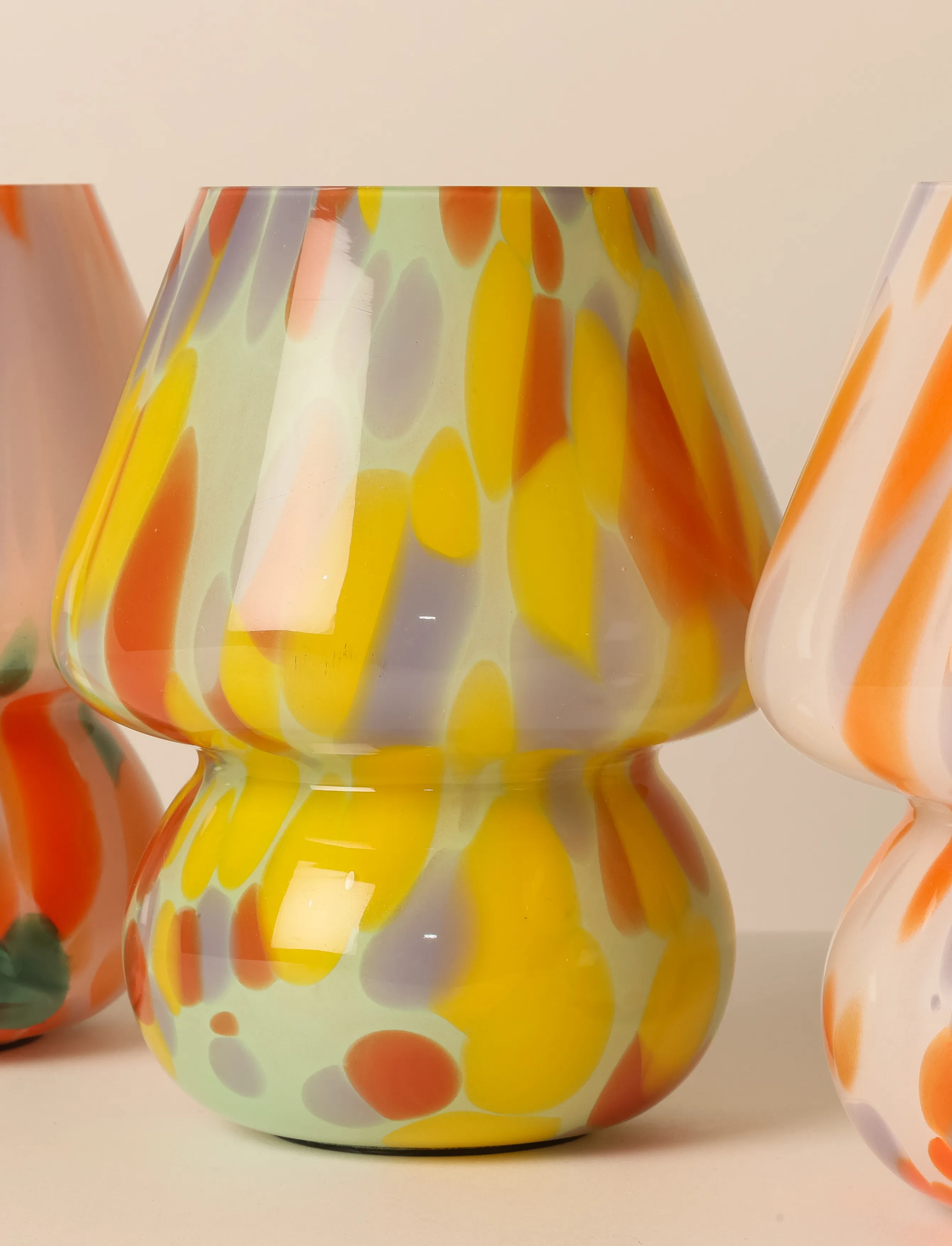 Au Maison Joyful Lamp, H 19 cm, Lamps, Mehrfarbig/gemustert - Table Homeware