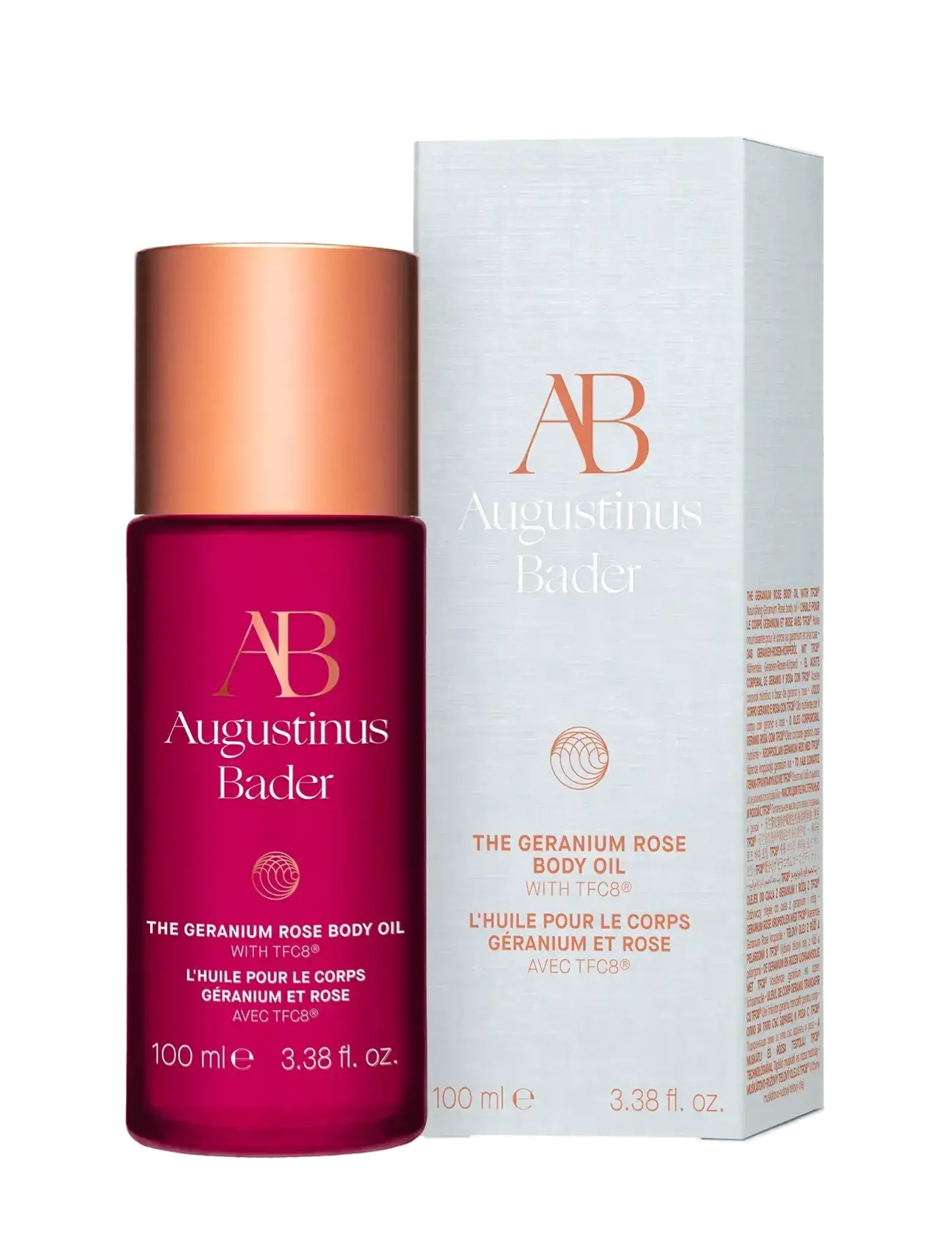 Augustinus Bader - AUG GERANIUM ROSE BODYOIL100ML - rejsestørrelser & kits  - clear - 4