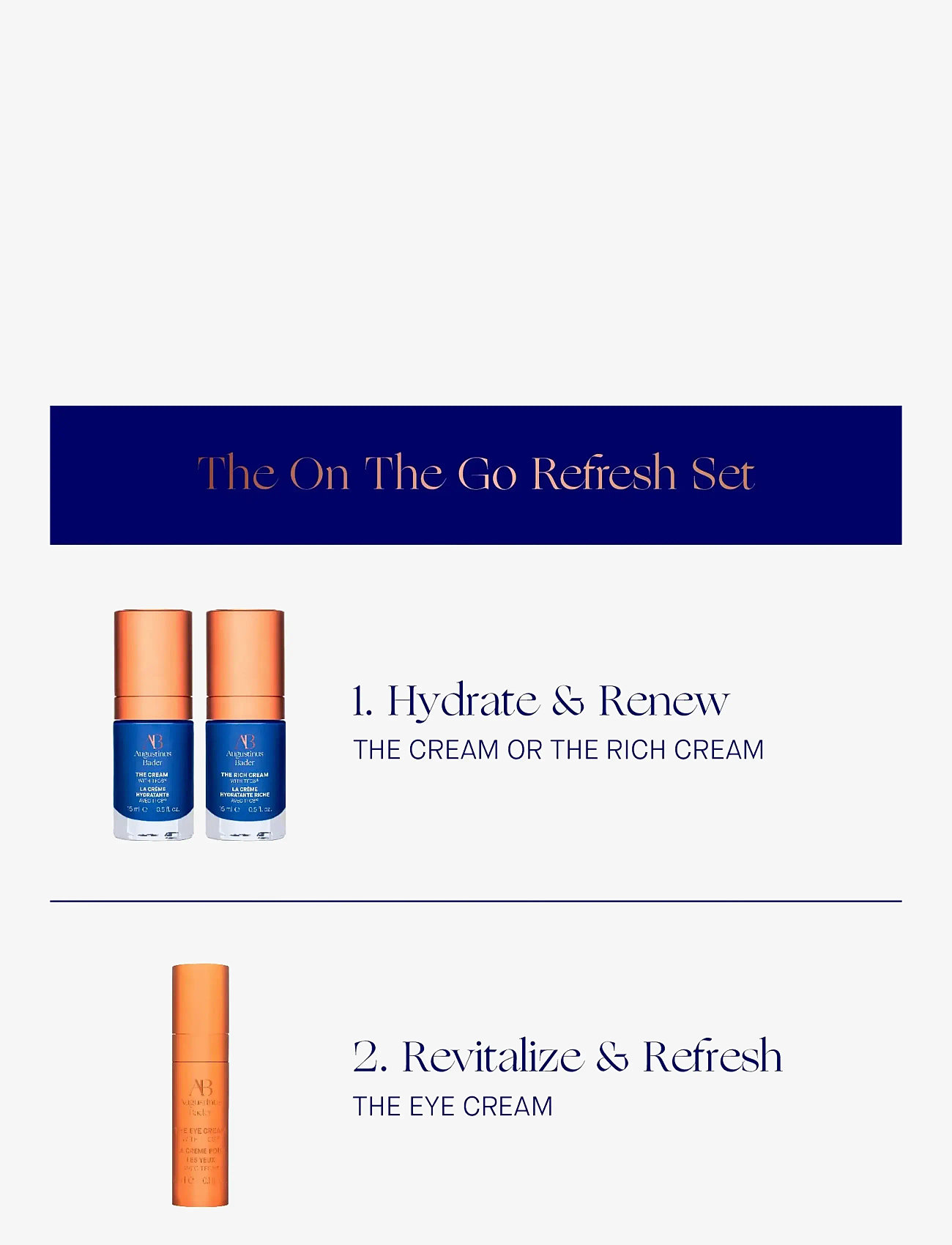 Augustinus Bader - AUG ON THE GO REFRESH SET - gåvoset - clear - 3