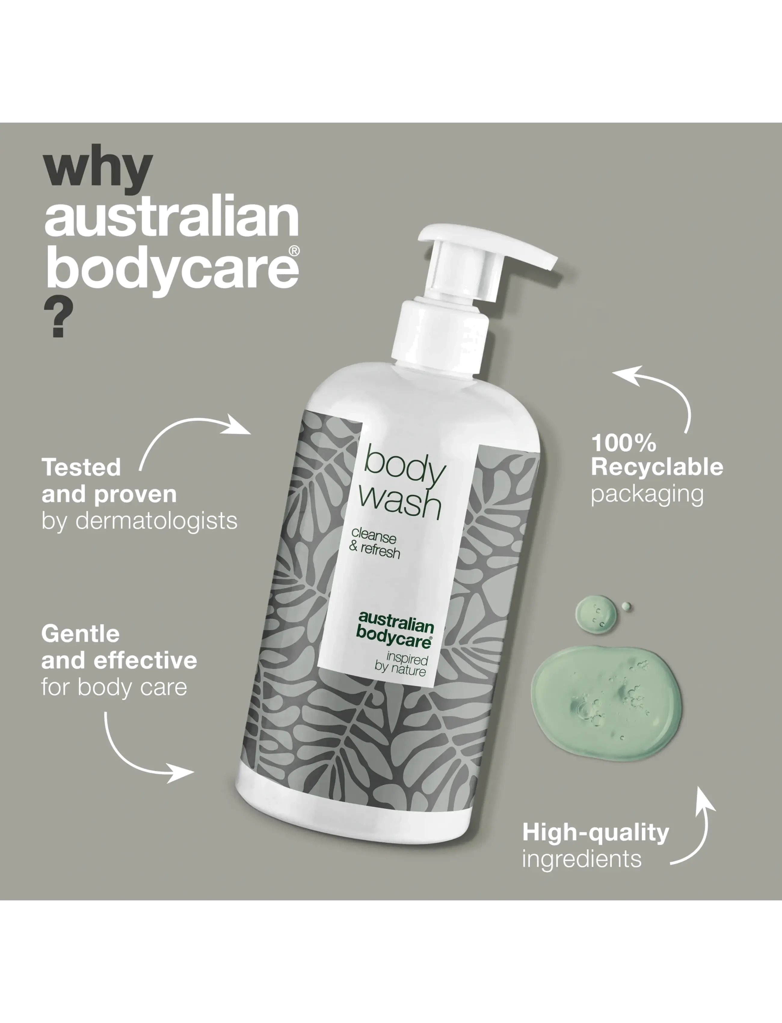 Australian Bodycare - Body Wash with Tea Tree Oil for clean skin -  500 ml - shower gel & bruseolier - no color - 4