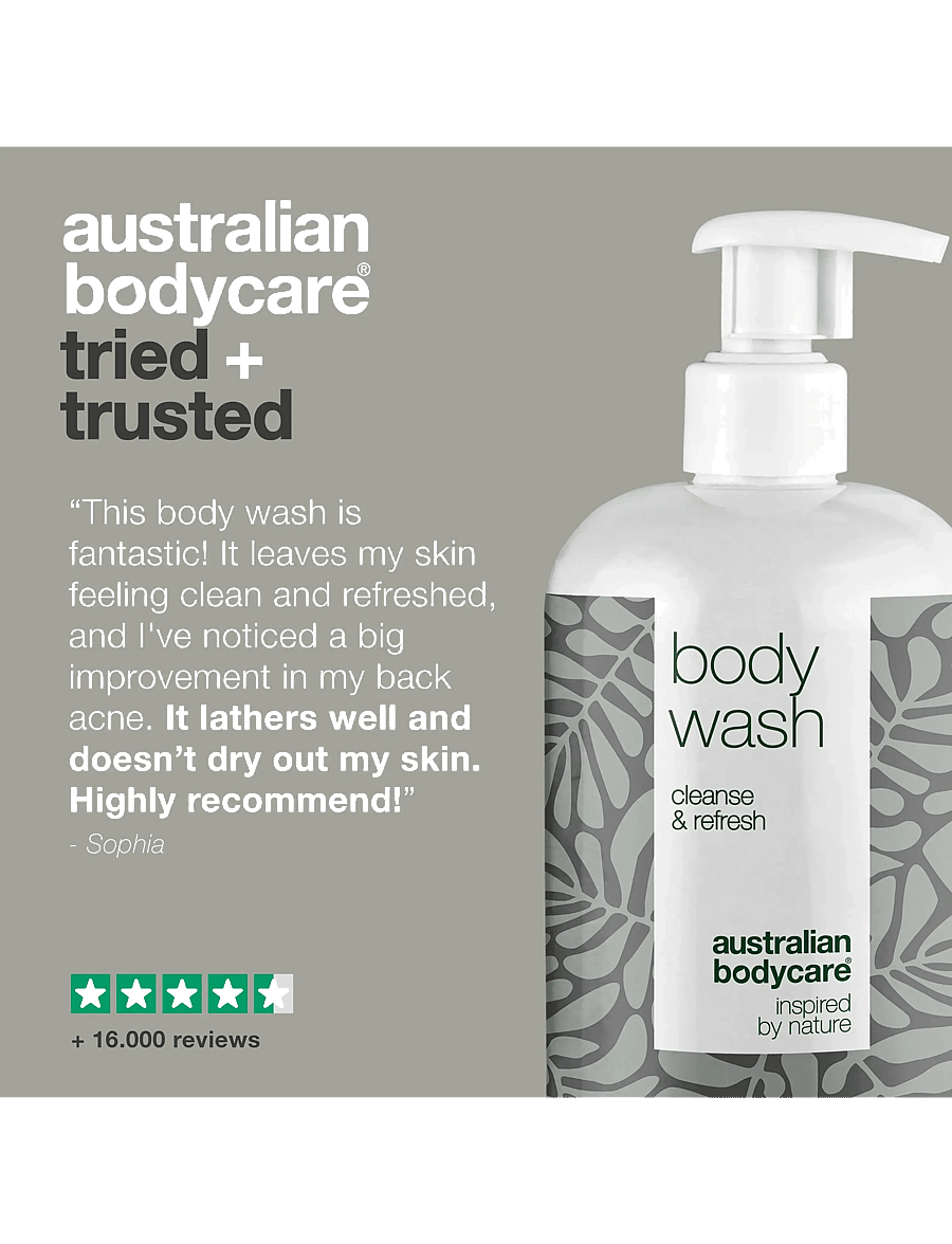 Australian Bodycare - Body Wash with Tea Tree Oil for clean skin - 500 ml - shower gel & oils - no color - 5