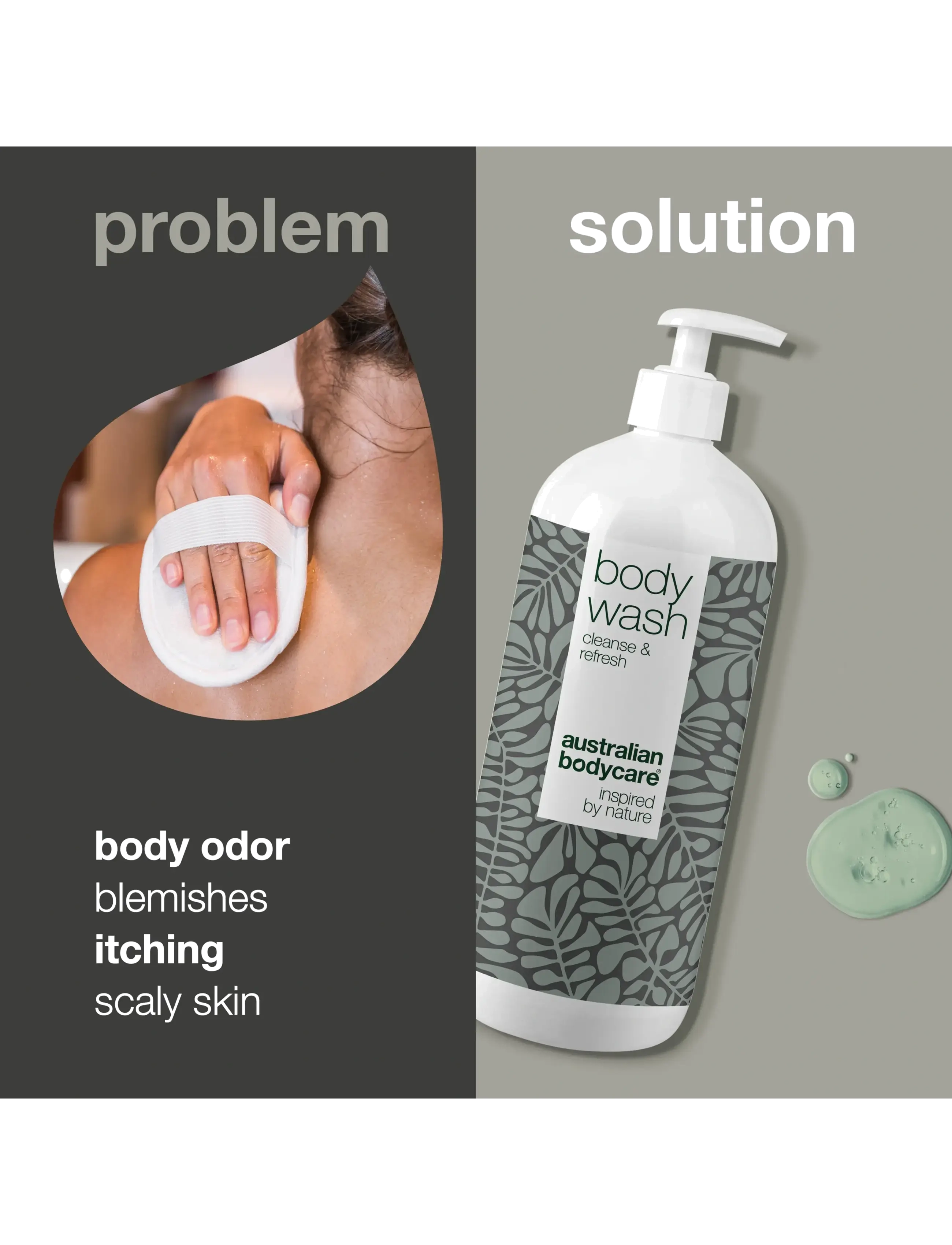 Australian Bodycare - Body Wash with Tea Tree Oil for clean skin -  1000 ml - shower gel & bruseolier - no color - 1