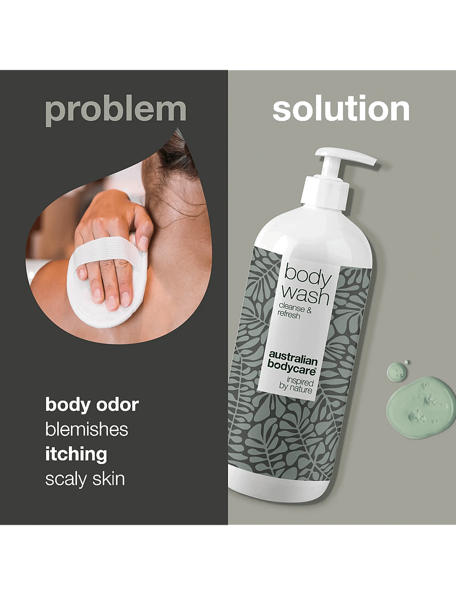 Australian Bodycare - Body Wash with Tea Tree Oil for clean skin - 1000 ml - shower gel & oils - no color - 1