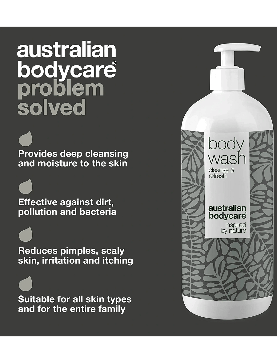 Australian Bodycare - Body Wash with Tea Tree Oil for clean skin - 1000 ml - shower gel & oils - no color - 2