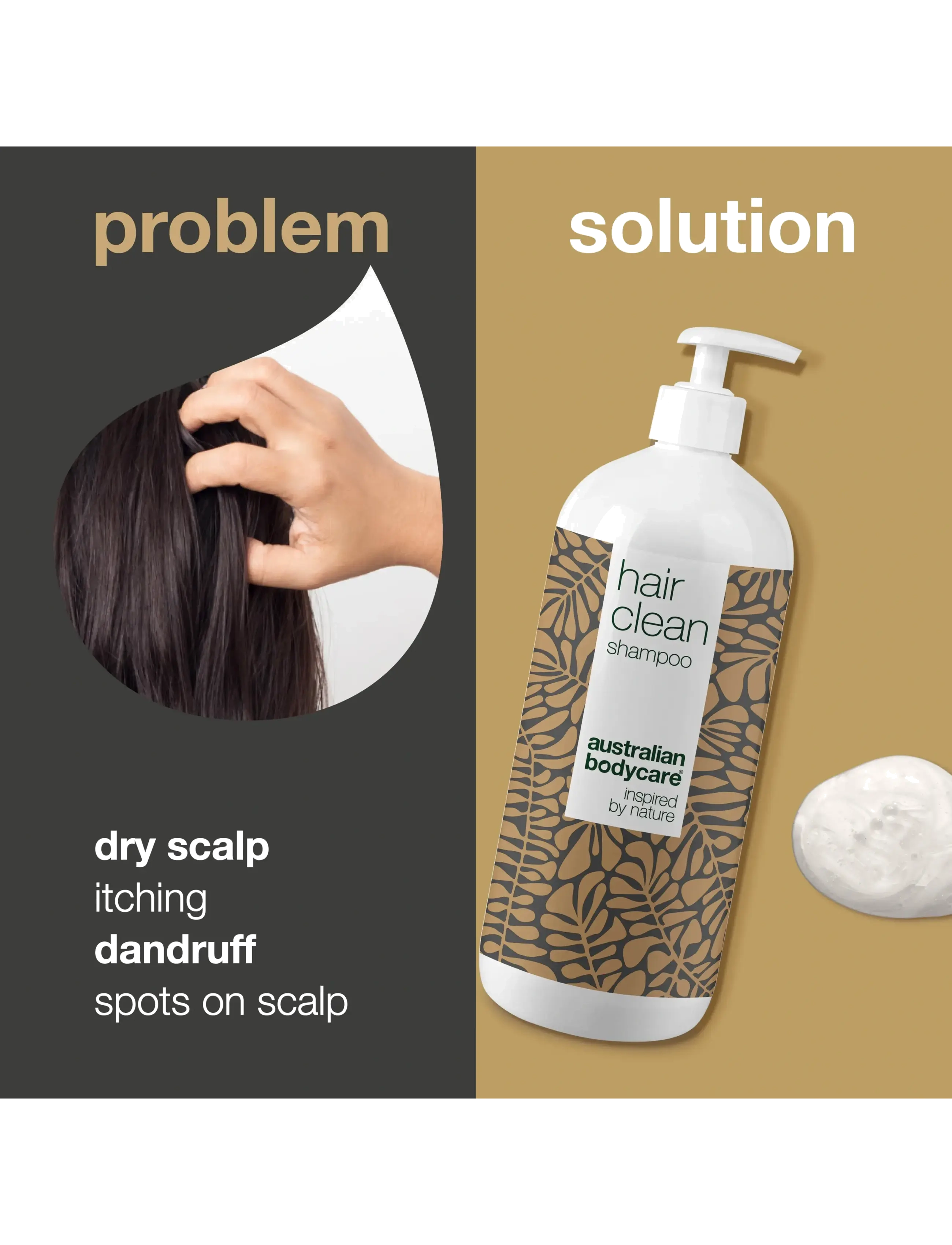 Australian Bodycare - Hair Clean shampoo for dandruff and itchy scalp - 1000 ml - hårpleje - no color - 1