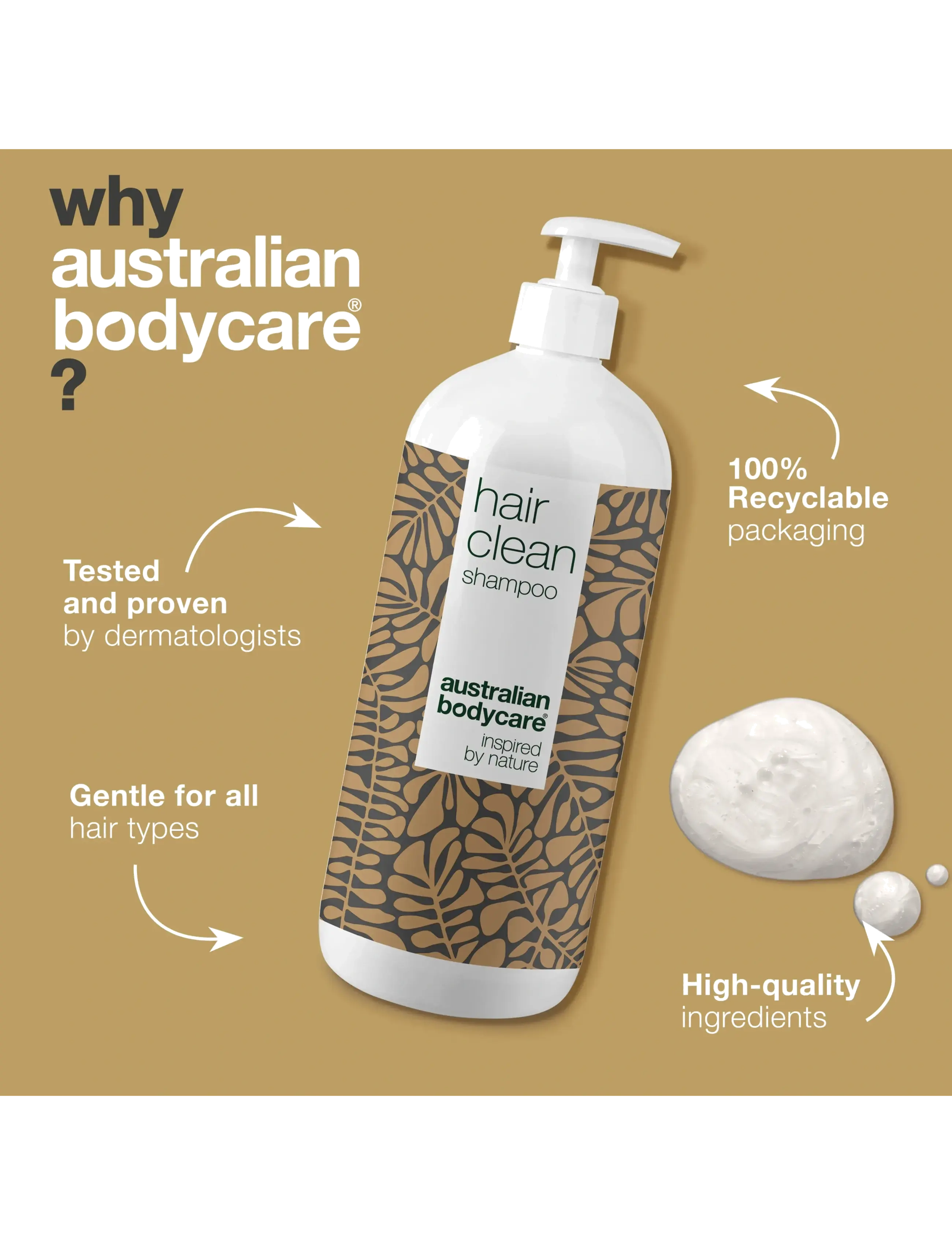 Australian Bodycare - Hair Clean shampoo for dandruff and itchy scalp - 1000 ml - hårpleje - no color - 3