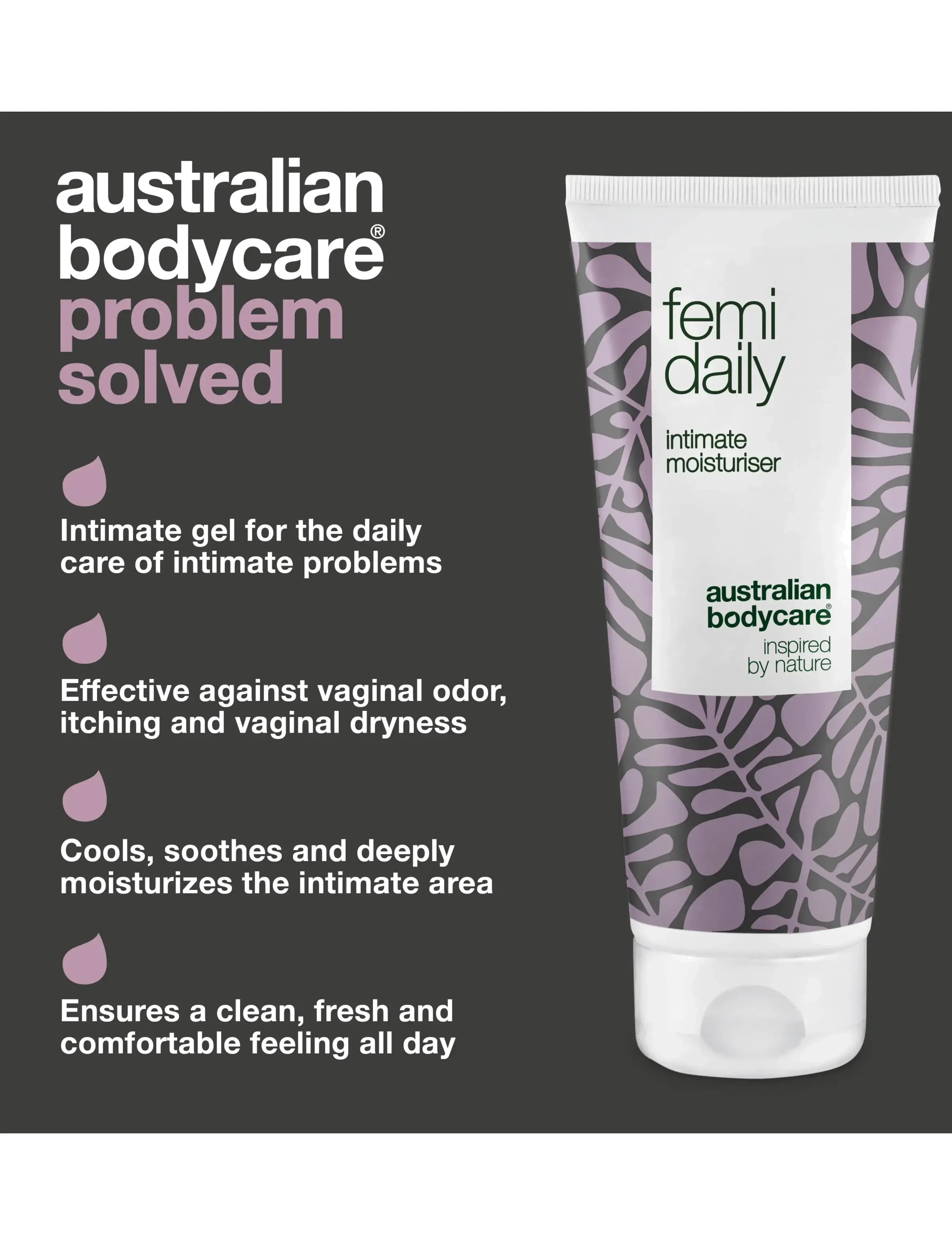 Australian Bodycare - Femi Daily 100 ml - umhirða fyrir viðkvæm svæði - clear - 2