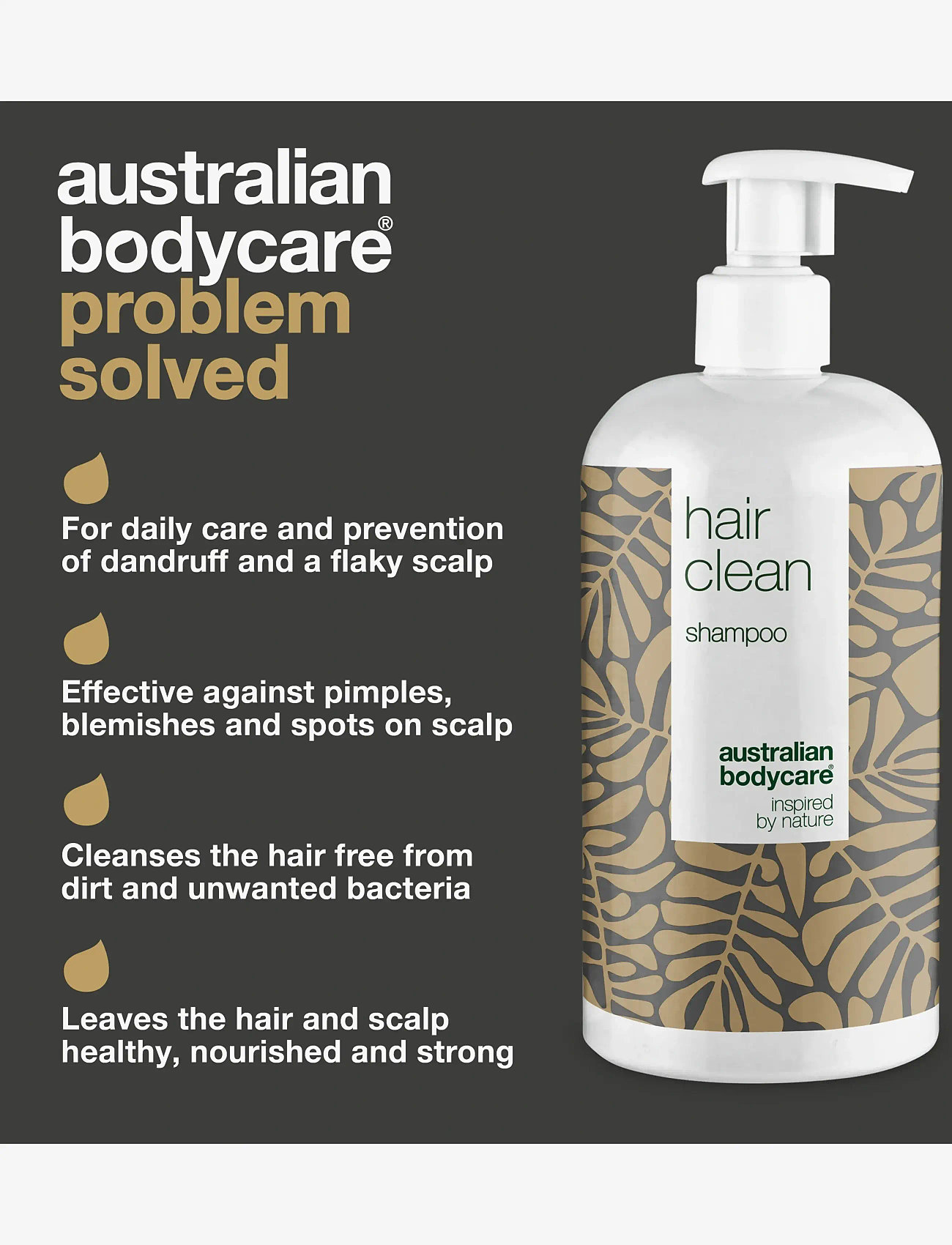 Australian Bodycare - Hair Clean shampoo for dandruff and itchy scalp -  500 ml - hårpleje - clear - 3