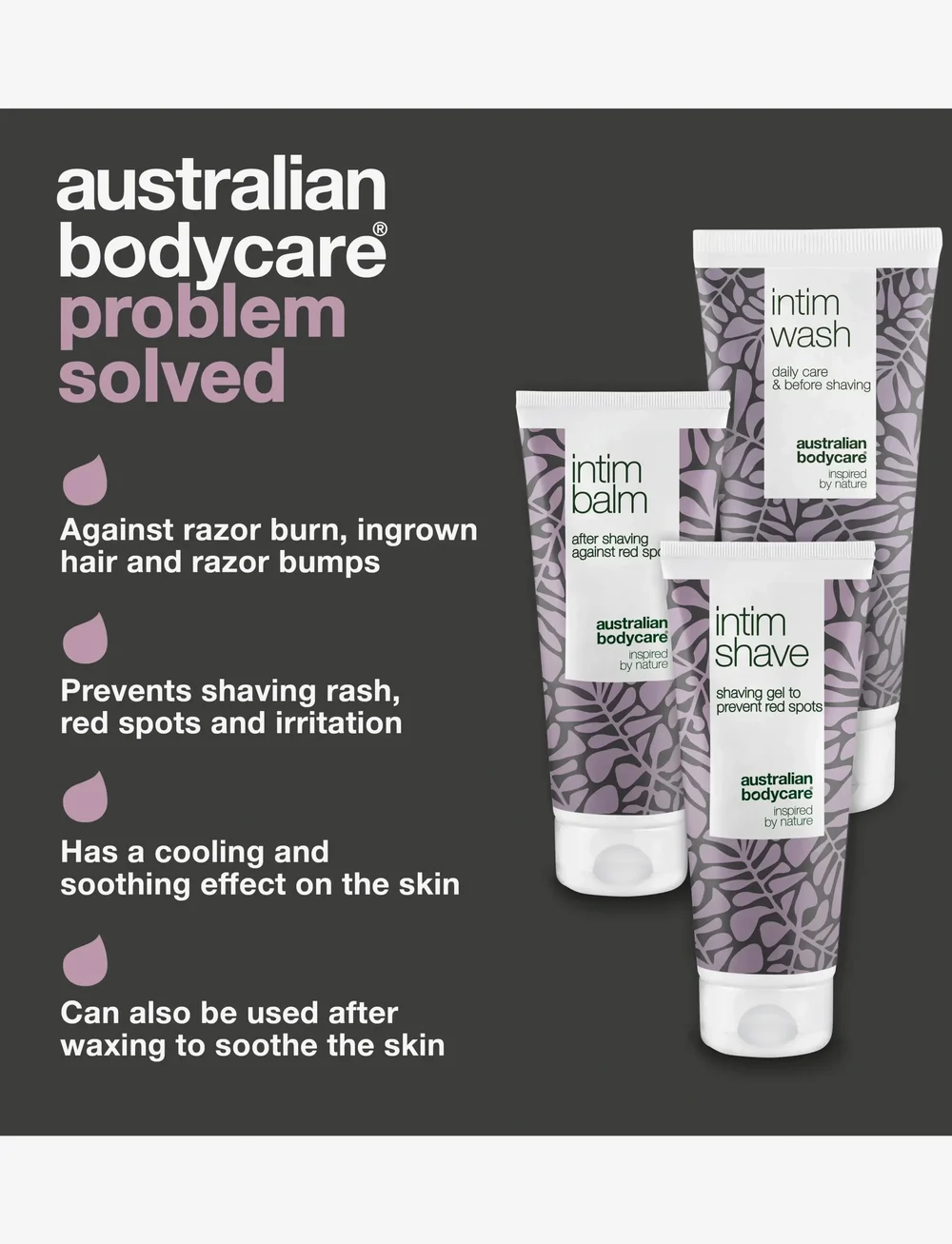Australian Bodycare - 3 Shaving Products against red spots after intimate shaving - 3 pcs. - no color - 3
