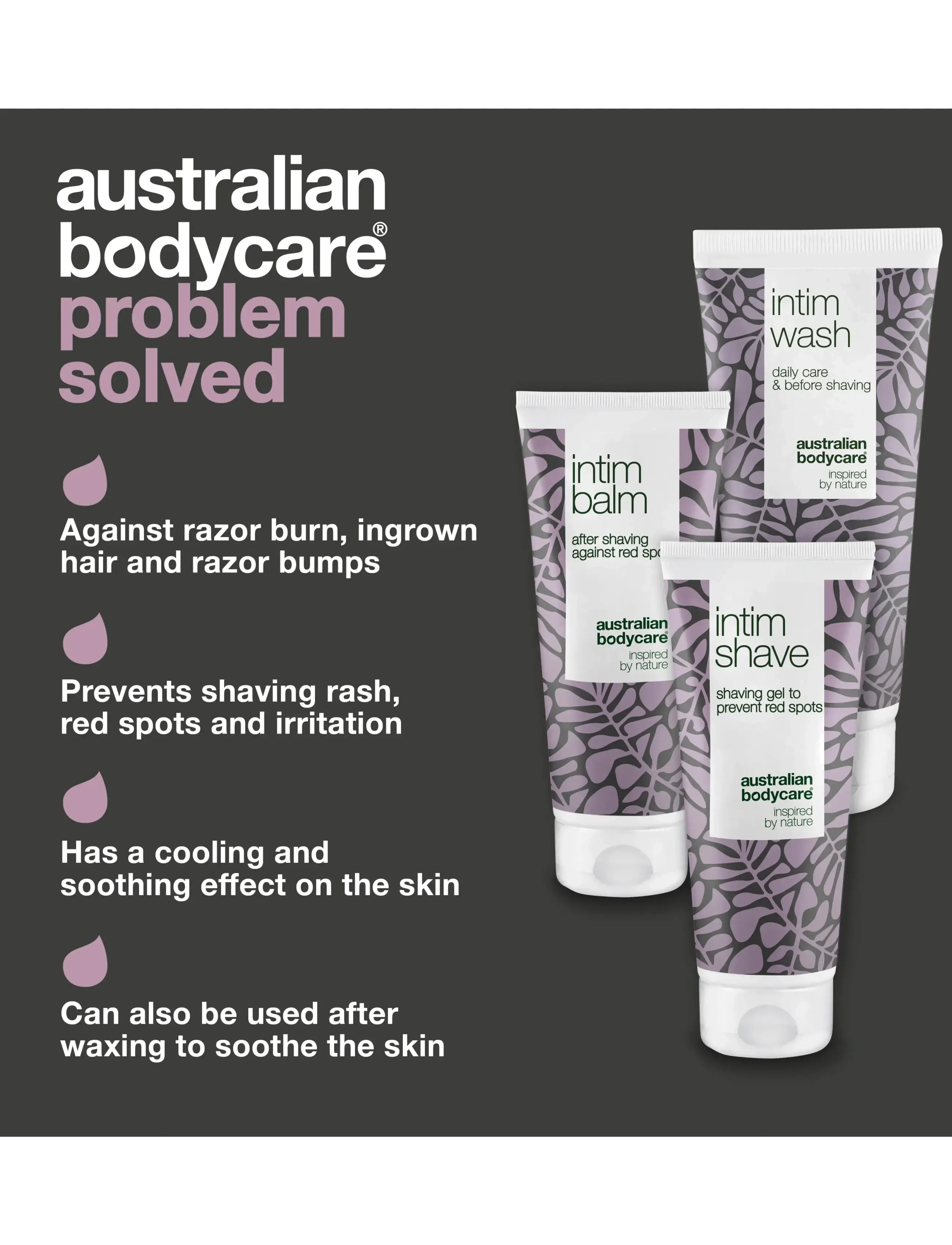 Australian Bodycare - 3 Shaving Products against red spots after intimate shaving - 3 pcs. - intimvask - no color - 3