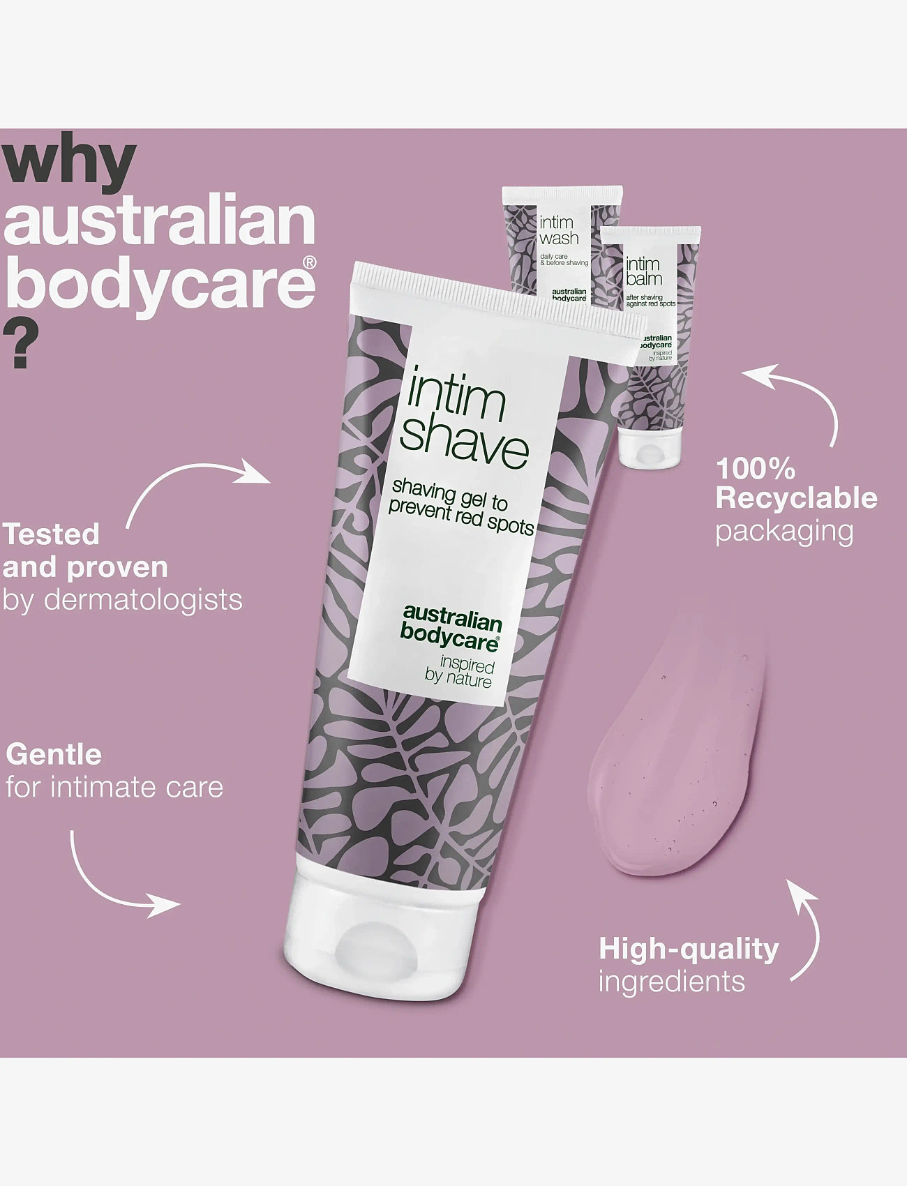 Australian Bodycare - 3 Shaving Products against red spots after intimate shaving - 3 pcs. - no color - 4
