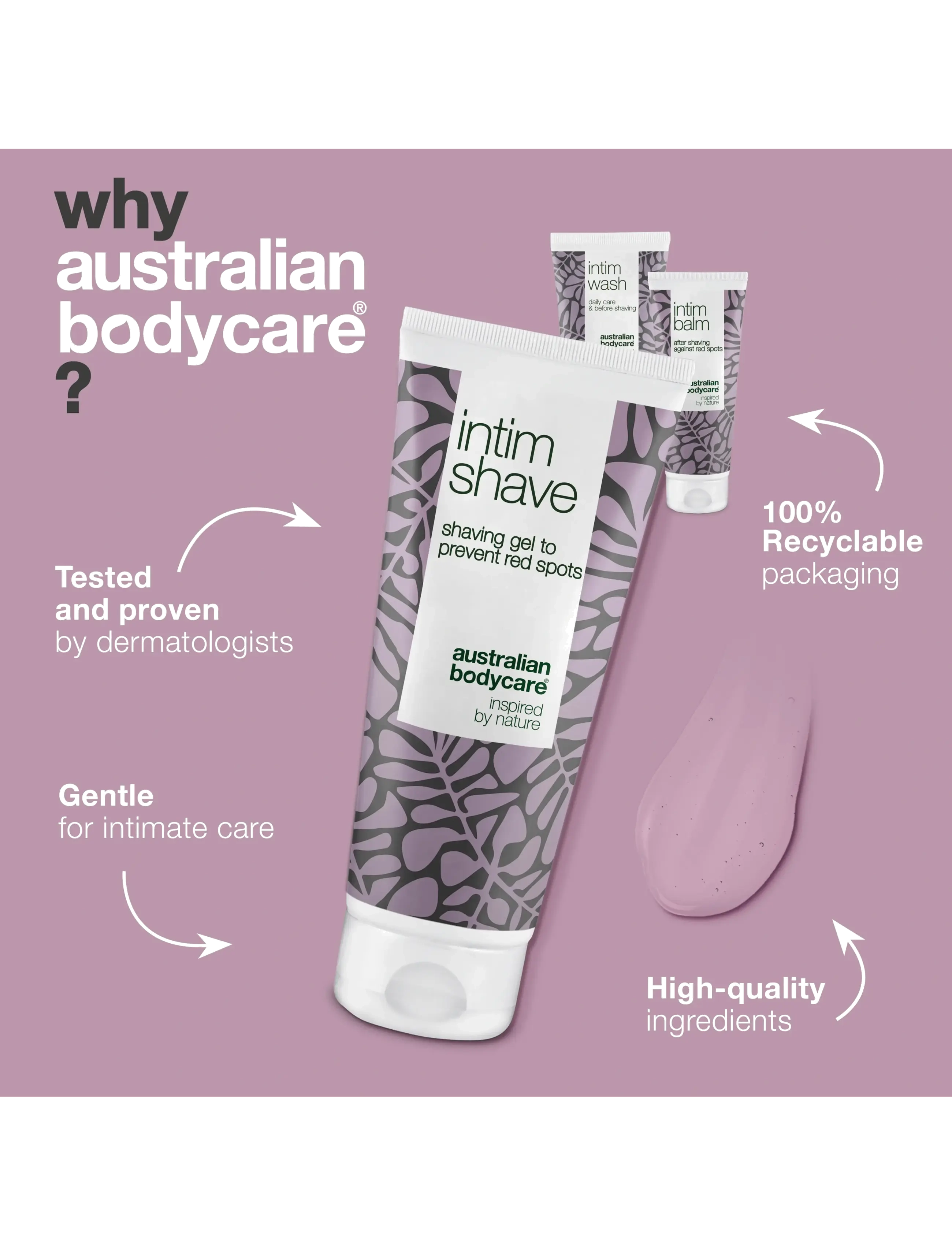 Australian Bodycare - 3 Shaving Products against red spots after intimate shaving - 3 pcs. - intimvask - no color - 4