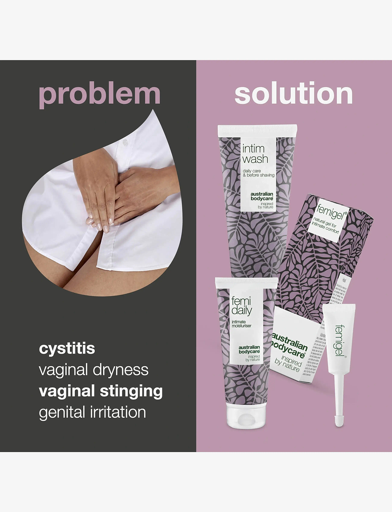 Australian Bodycare - 3 Intimate Products against itching, dryness and irritation - 3 pcs. - no color - 2