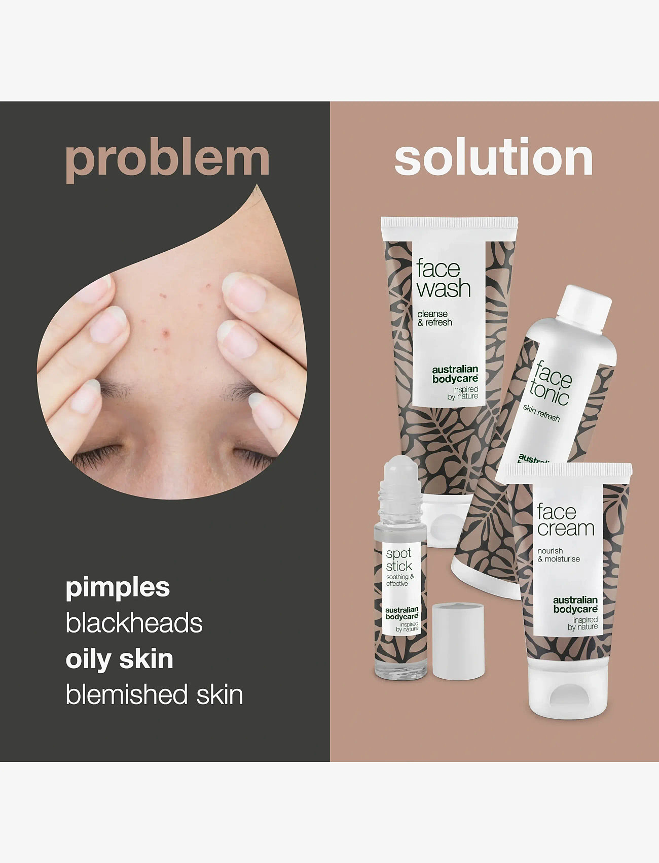 Australian Bodycare - 4 Step Face Care - complete kit for blemishes & pimples - 4 pcs - mellem 200-500 kr - no color - 2