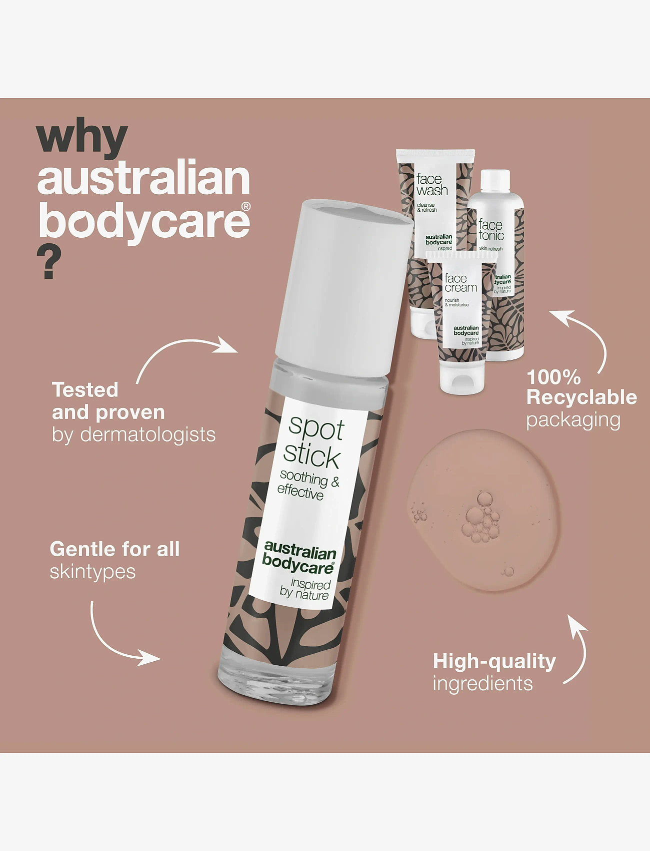 Australian Bodycare - 4 Step Face Care - complete kit for blemishes & pimples - 4 pcs - mellem 200-500 kr - no color - 4