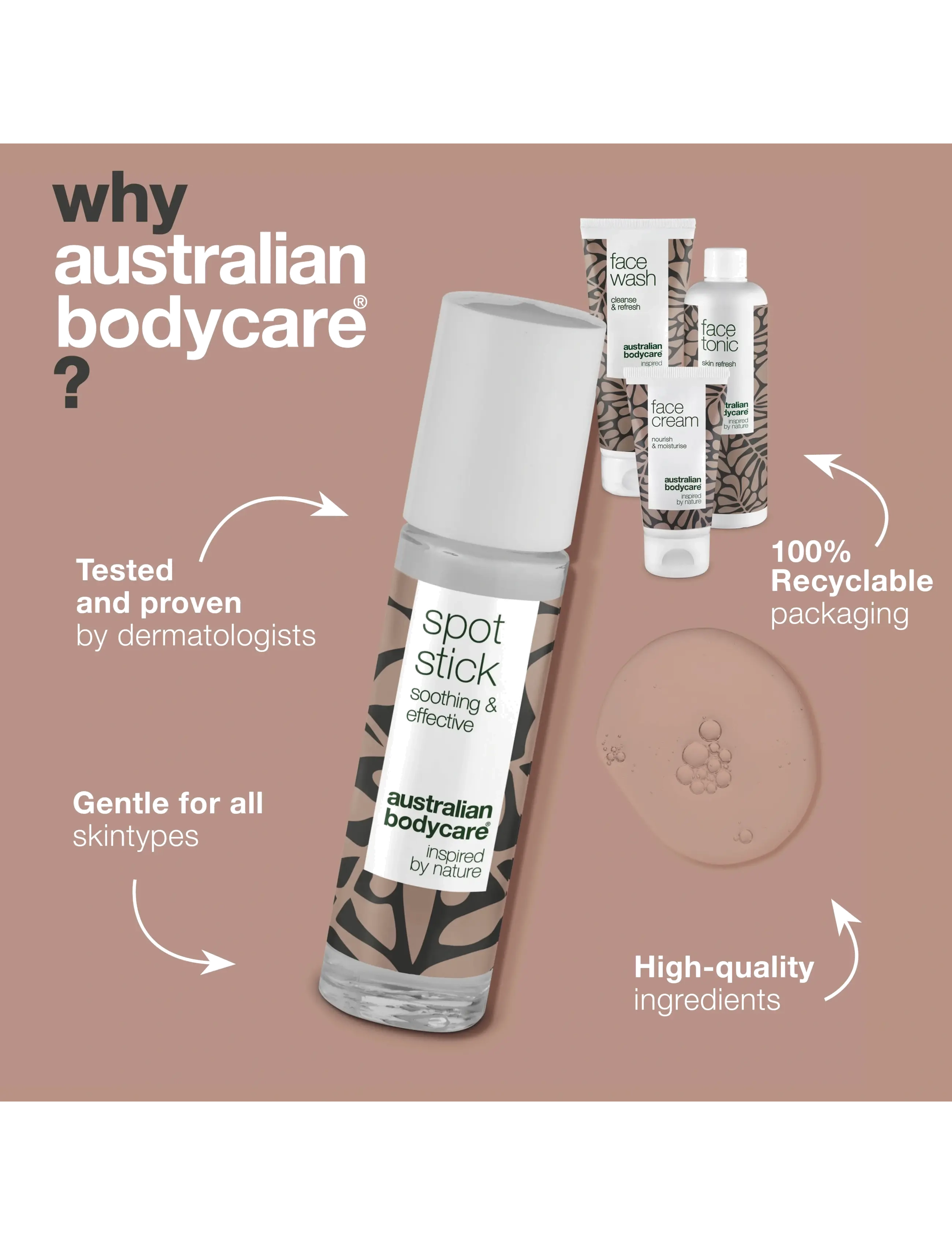 Australian Bodycare - 4 Step Face Care - complete kit for blemishes & pimples - 4 pcs - mellem 200-500 kr - no color - 4