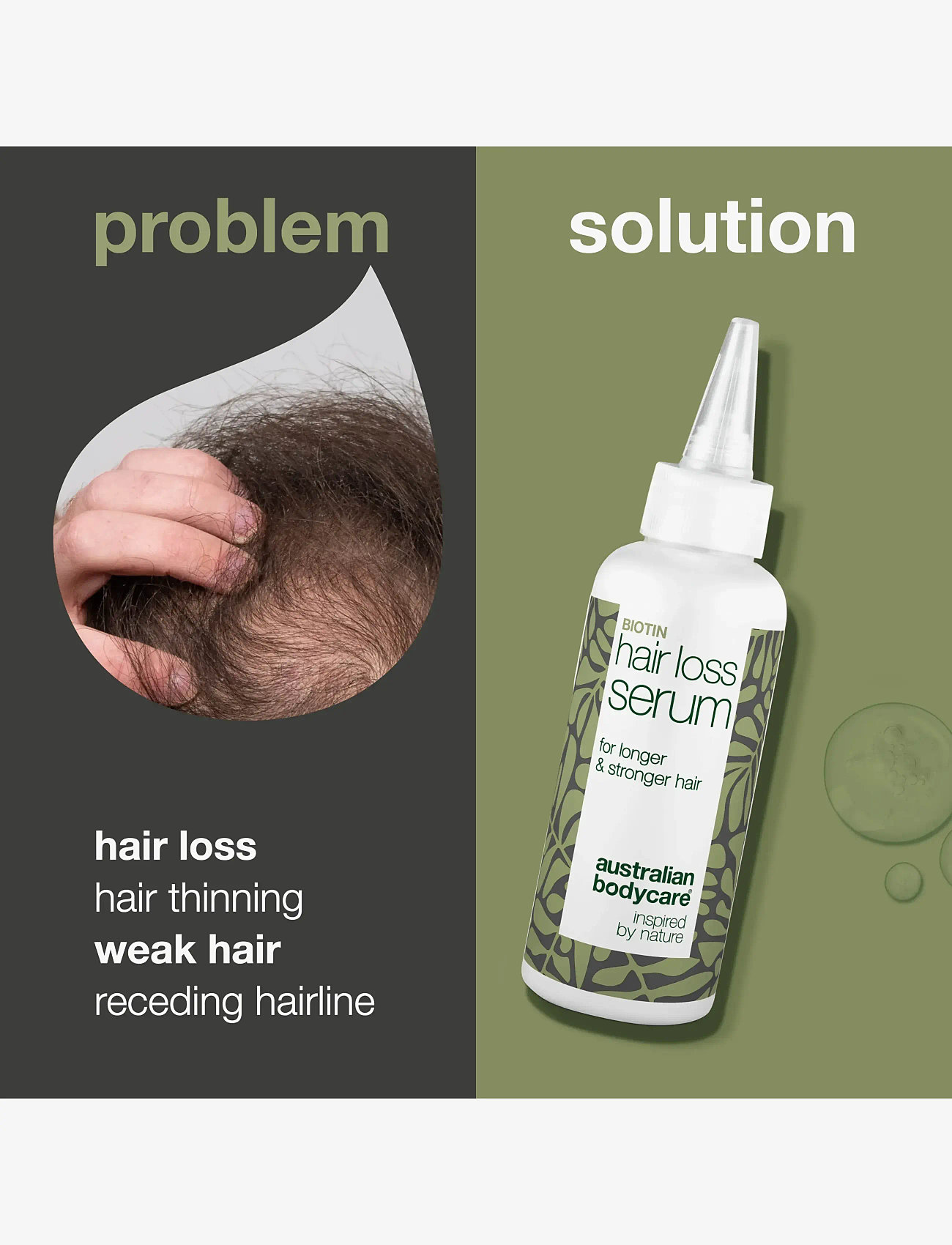 Australian Bodycare - Hair Loss Serum for thicker and stronger hair - 100 ml - scalp treatment - no color - 2