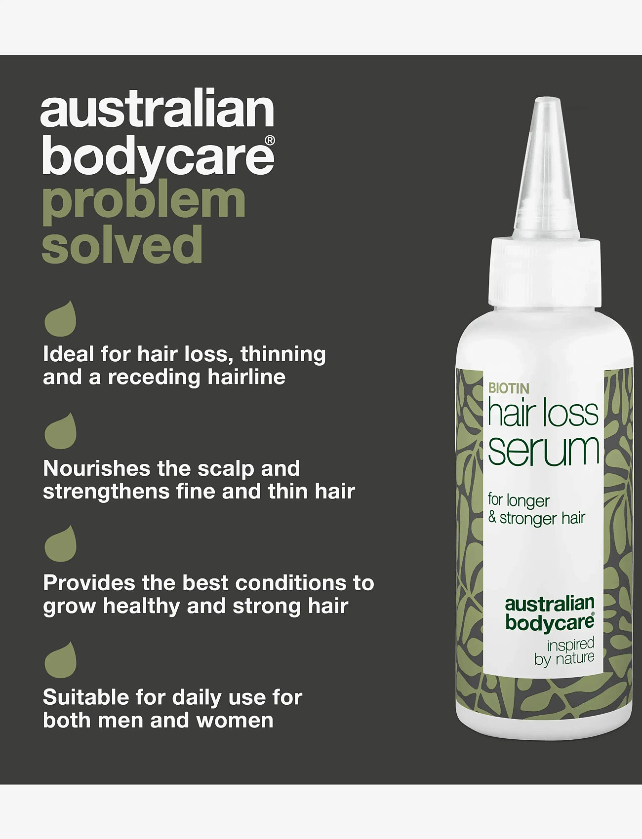Australian Bodycare - Hair Loss Serum for thicker and stronger hair - 100 ml - scalp treatment - no color - 3