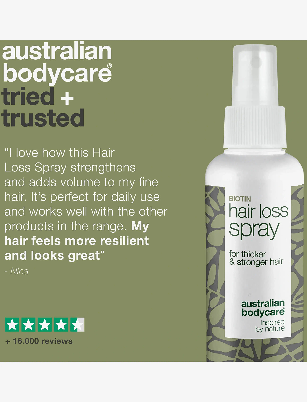 Australian Bodycare - Hair Loss Spray - hair spray for thin hair - 150 ml - hårkur - no color - 5