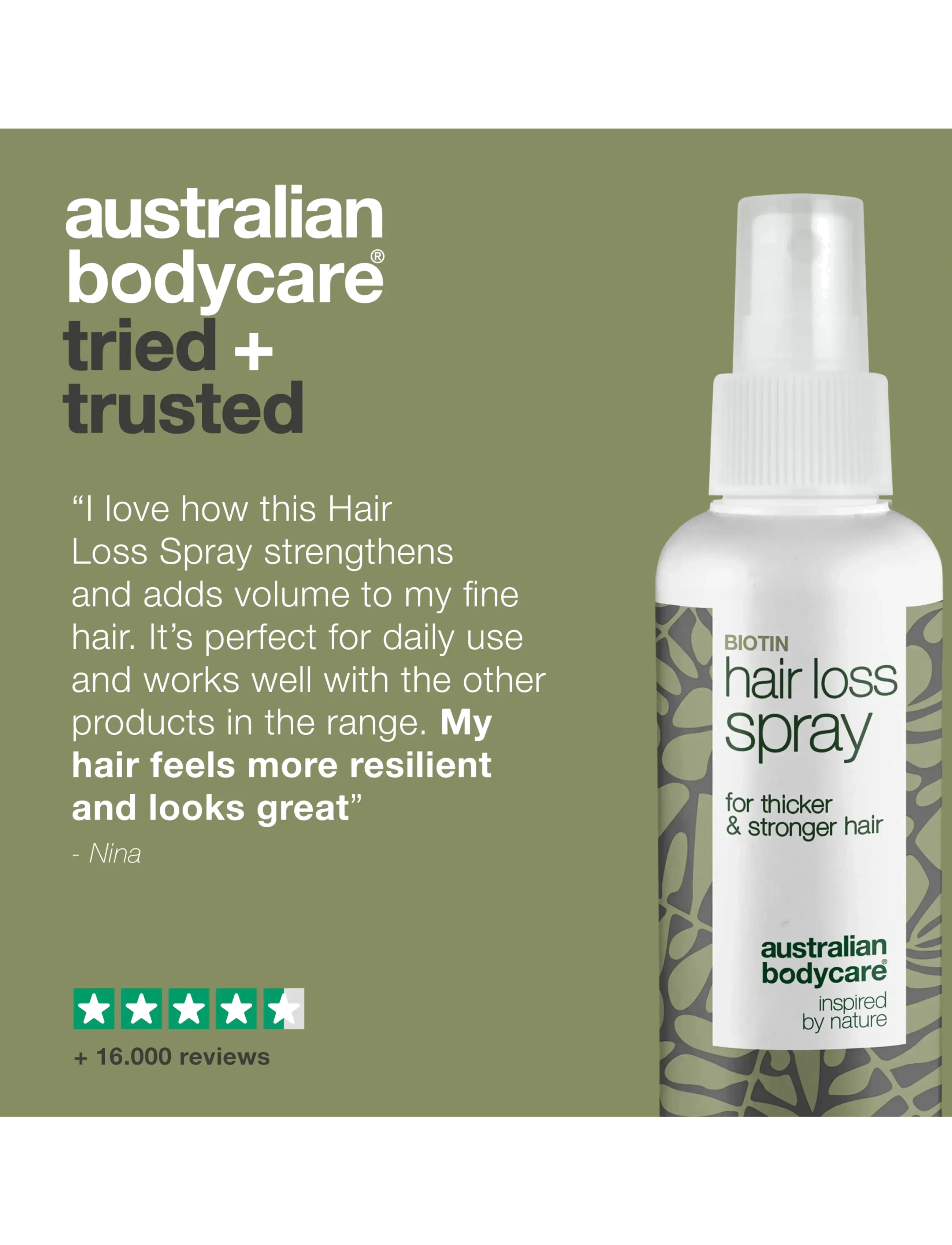 Australian Bodycare - Hair Loss Spray - hair spray for thin hair - 150 ml - hårkur - no color - 5