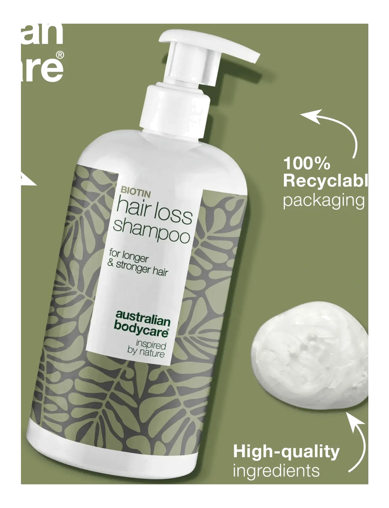Australian Bodycare - Hair Loss Wash for thicker and stronger hair -  500 ml - hårkur - no color - 4