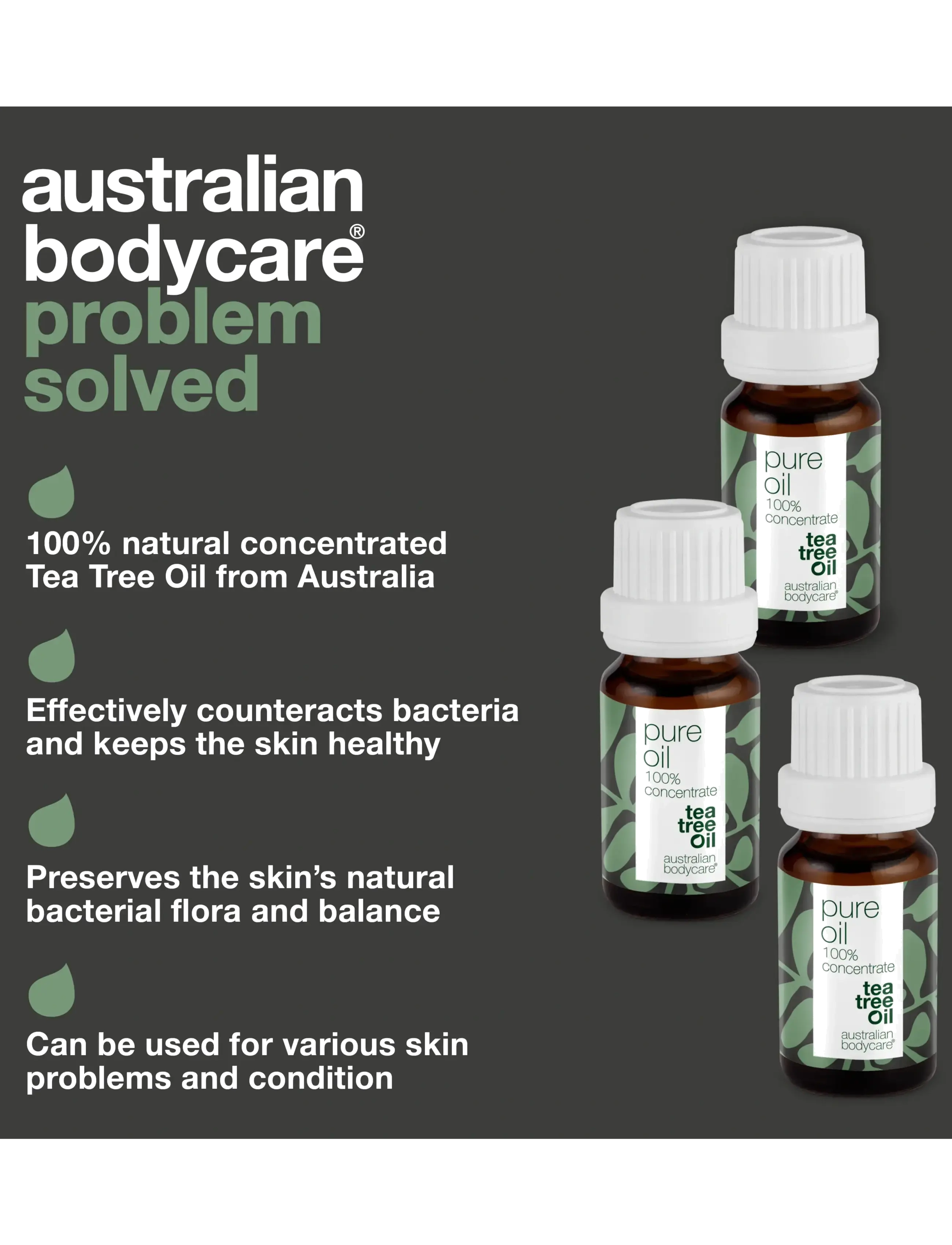 Australian Bodycare - 3x Tea Tree Oil – 100% concentrate - täsmähoito - no color - 3