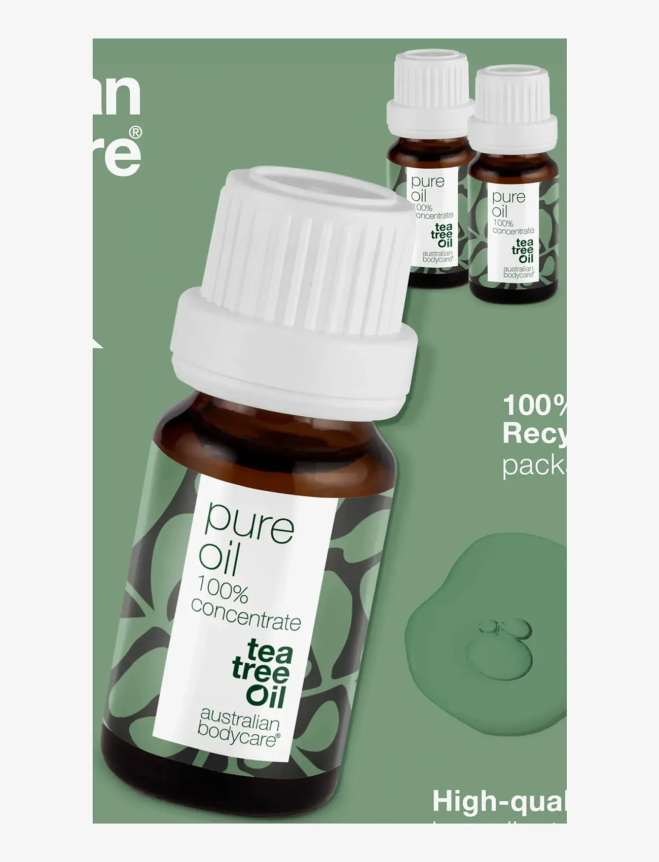 Australian Bodycare - 3x Tea Tree Oil – 100% concentrate - punktbehandlare - no color - 4