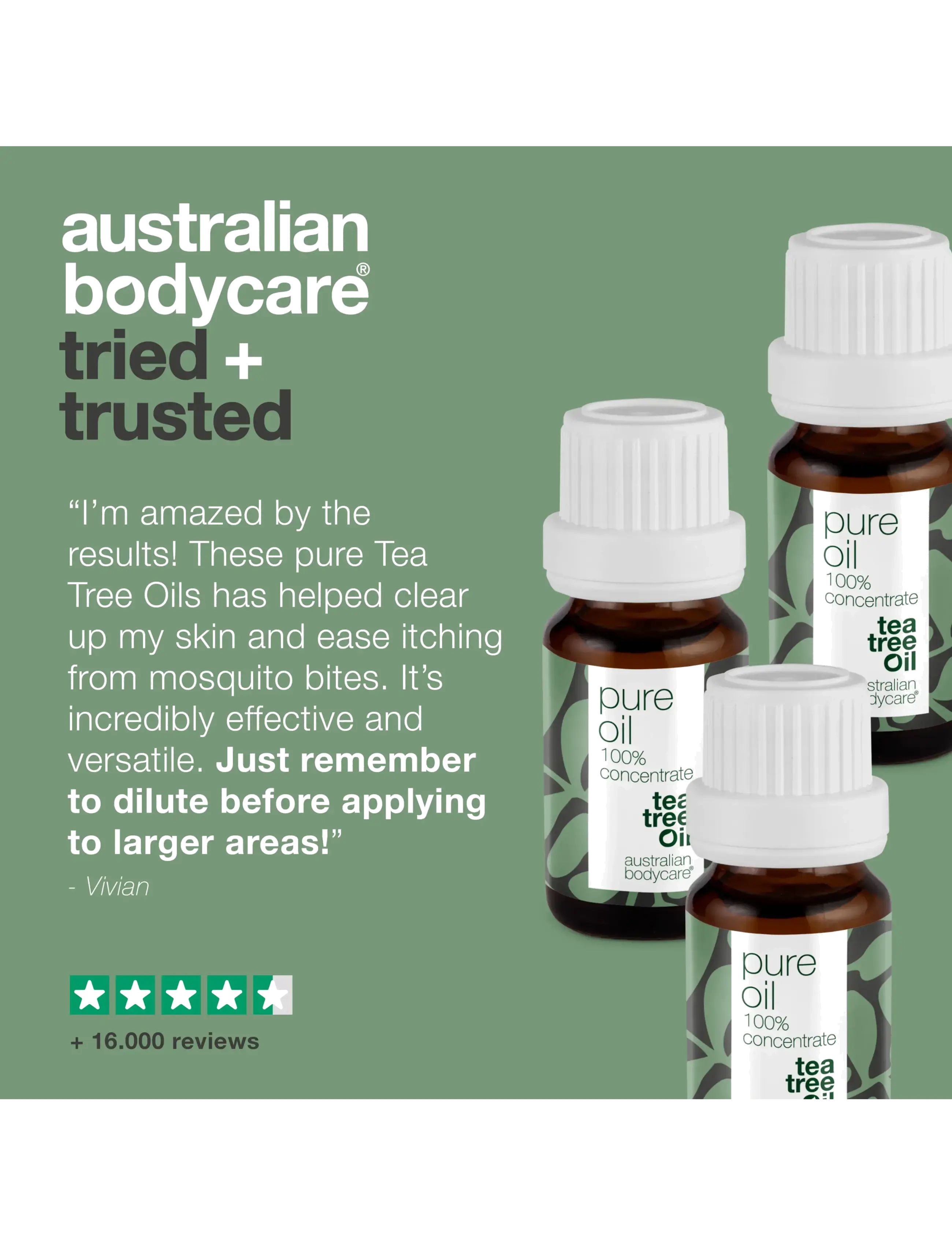 Australian Bodycare - 3x Tea Tree Oil – 100% concentrate - täsmähoito - no color - 5