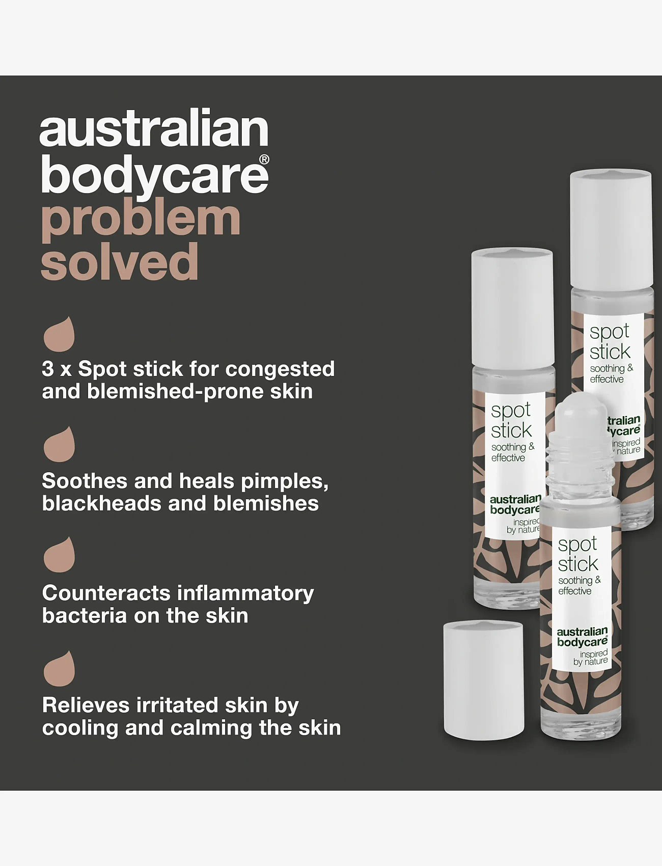Australian Bodycare - 3-pack Spot Stick for pimples - spotbehandlinger - no color - 3