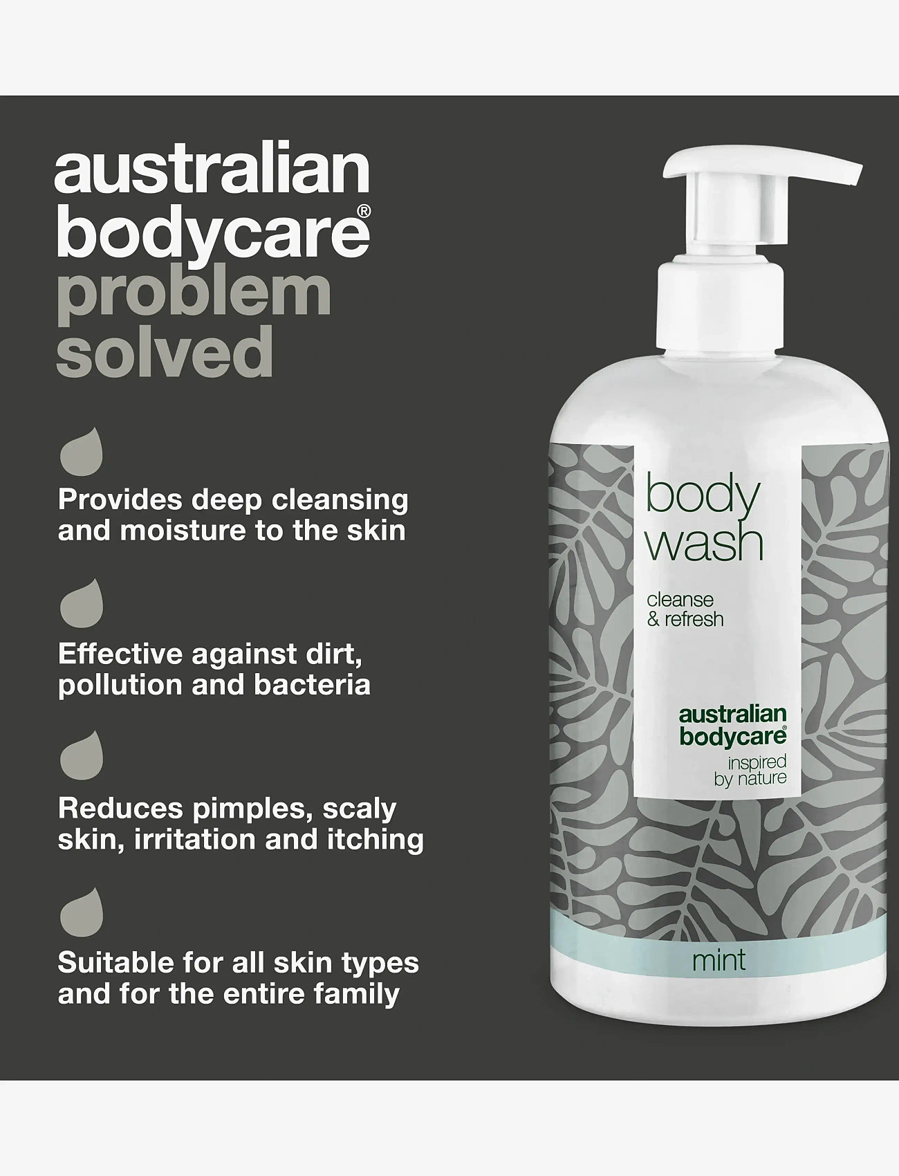 Australian Bodycare - Body Wash Mint 500 ml - suihkugeelit ja öljyt - clear - 2