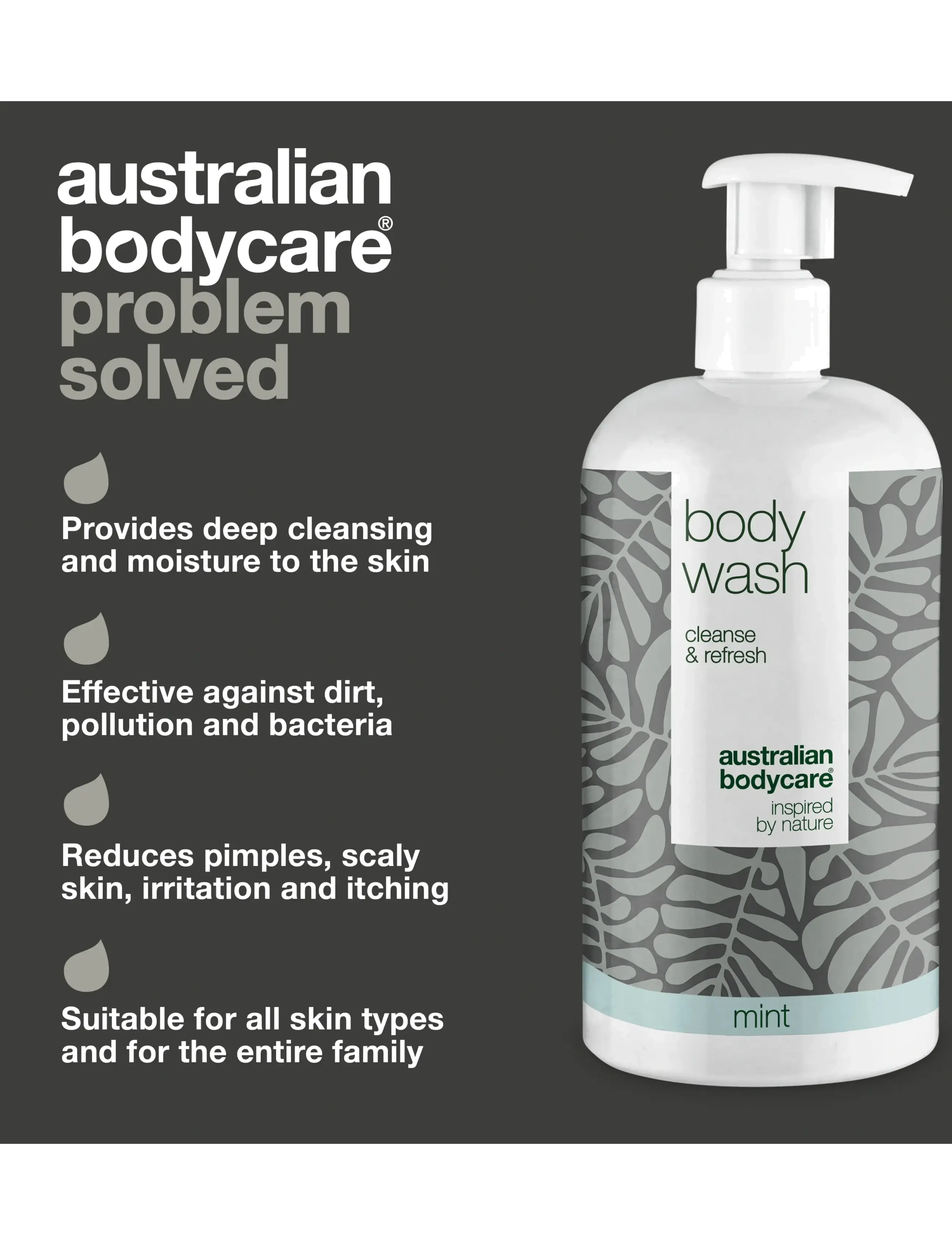 Australian Bodycare - Body Wash Mint 500 ml - duschgel & duscholjor  - clear - 2