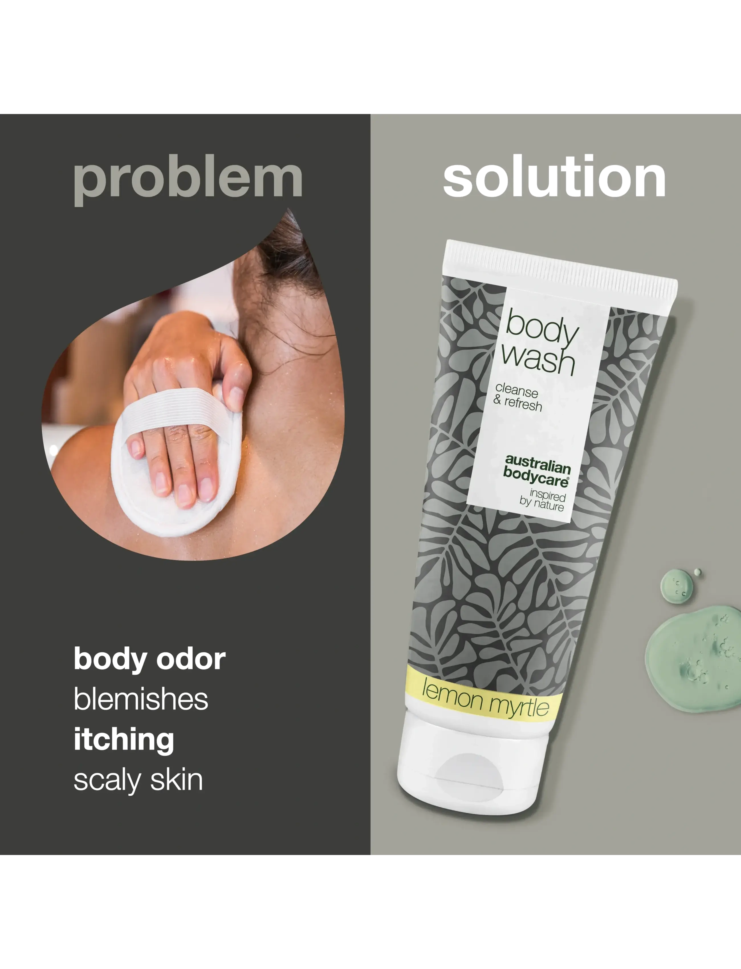 Australian Bodycare - Body Wash for clean skin - Lemon Myrtle - 200 ml - shower gel & bruseolier - no color - 2