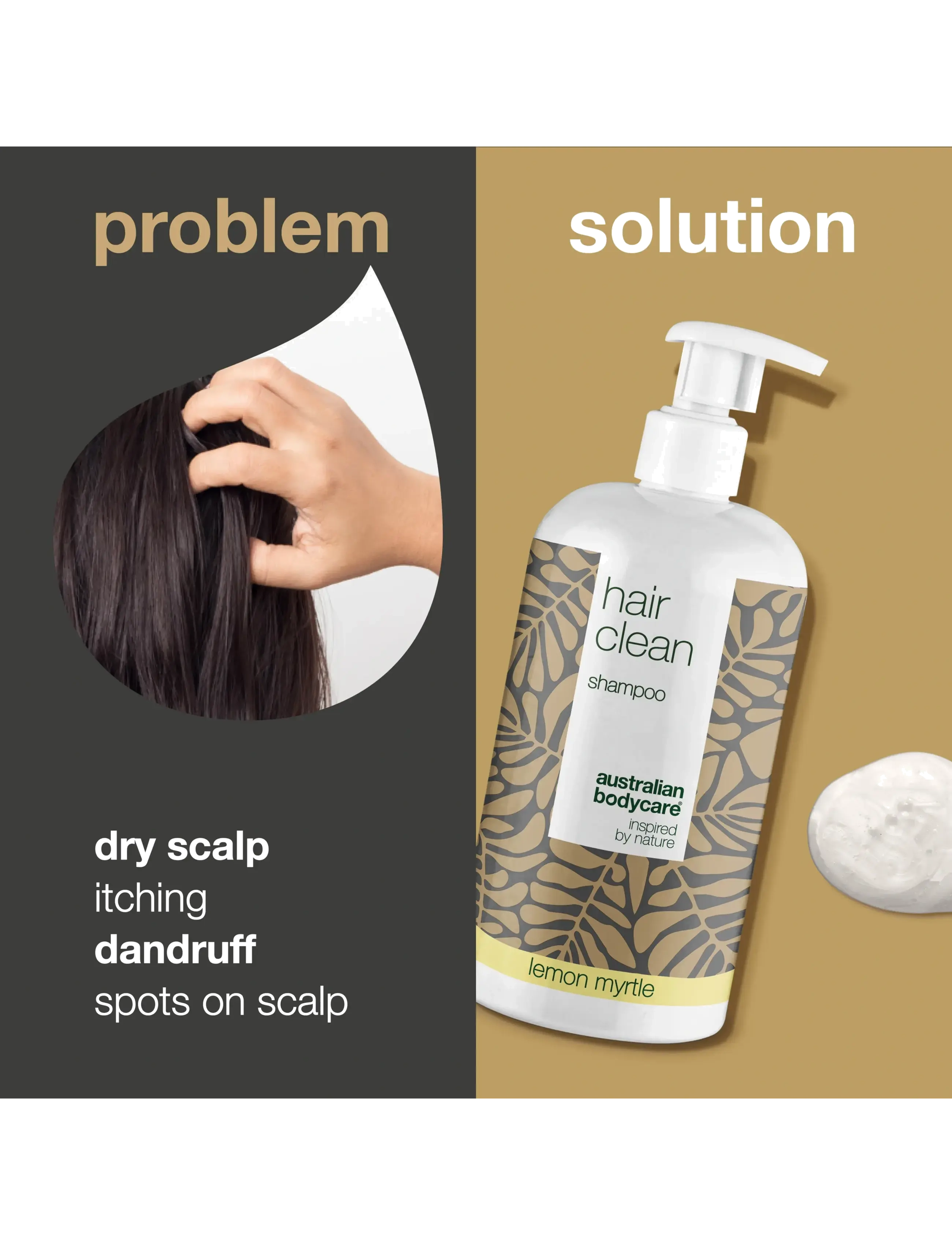 Australian Bodycare - Hair Clean shampoo for dandruff and itchy scalp - Lemon Myrtle - 500 ml - hårpleje - no color - 2