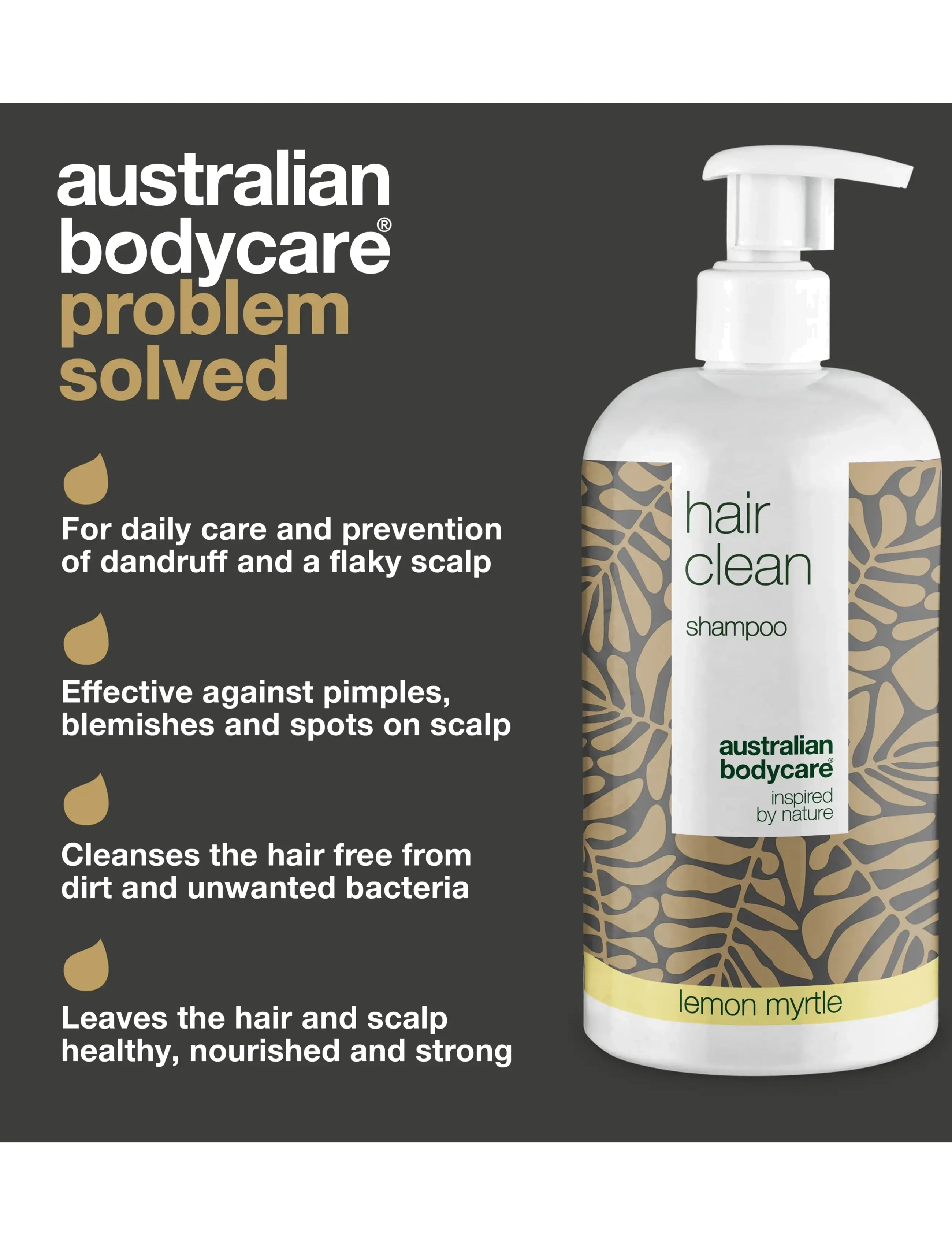 Australian Bodycare - Hair Clean shampoo for dandruff and itchy scalp - Lemon Myrtle - 500 ml - hårpleje - no color - 3