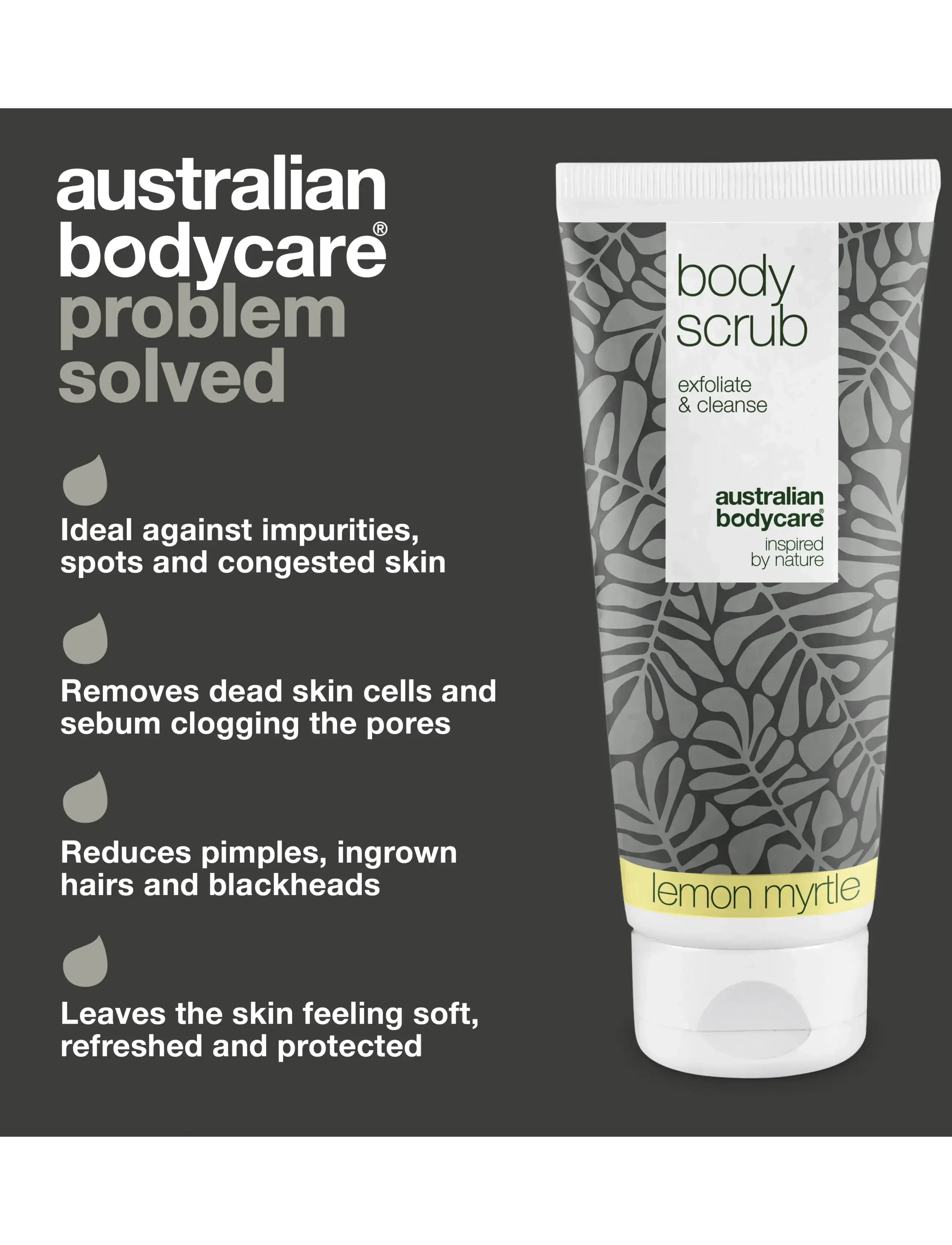 Australian Bodycare - Body scrub to exfoliate & cleanse - lemon myrtle - 200 ml - skrub & exfoliering - krop - no color - 3